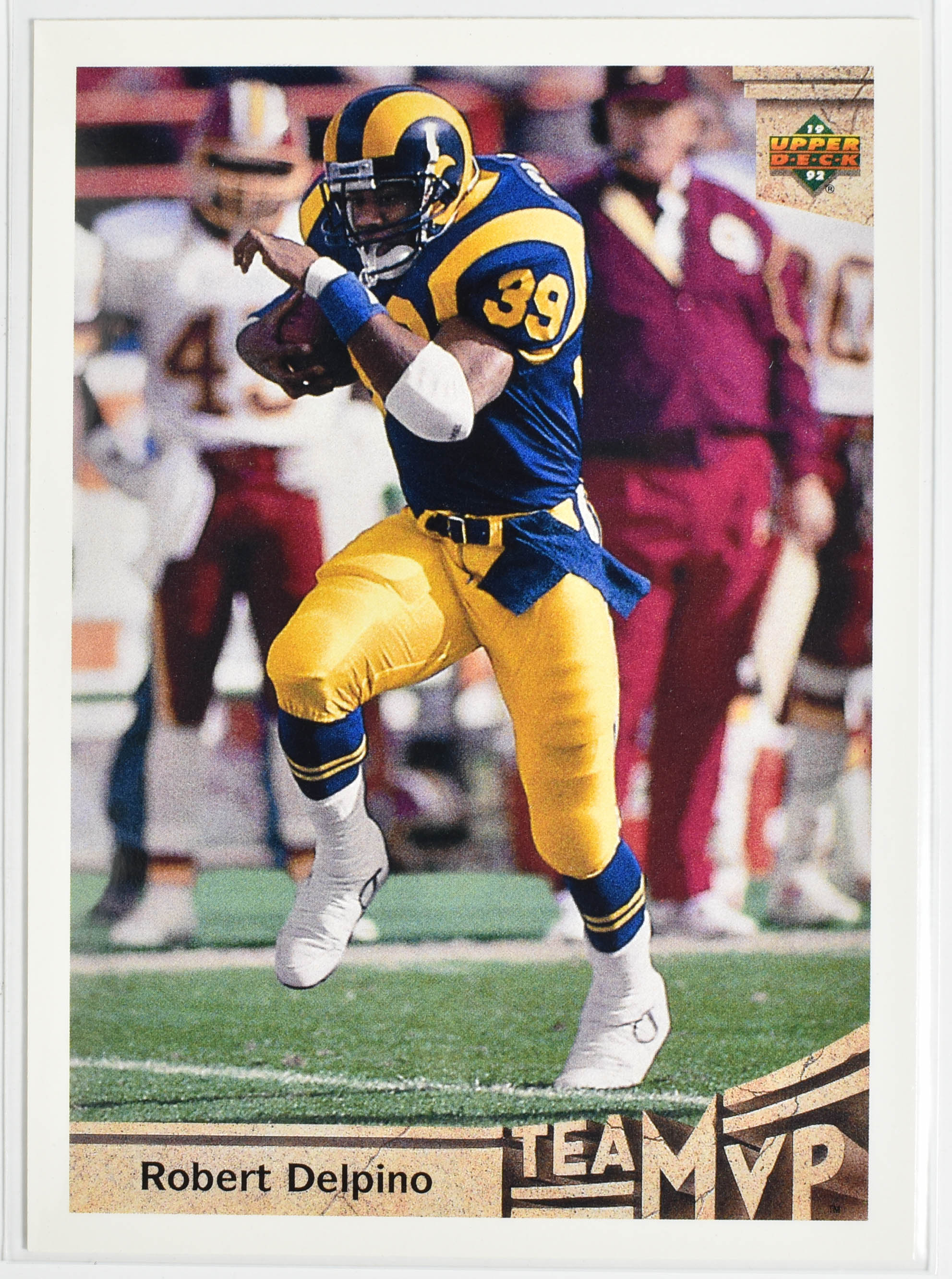 Robert Delpino 373 Upper Deck Rams 1992 Rams Football Card