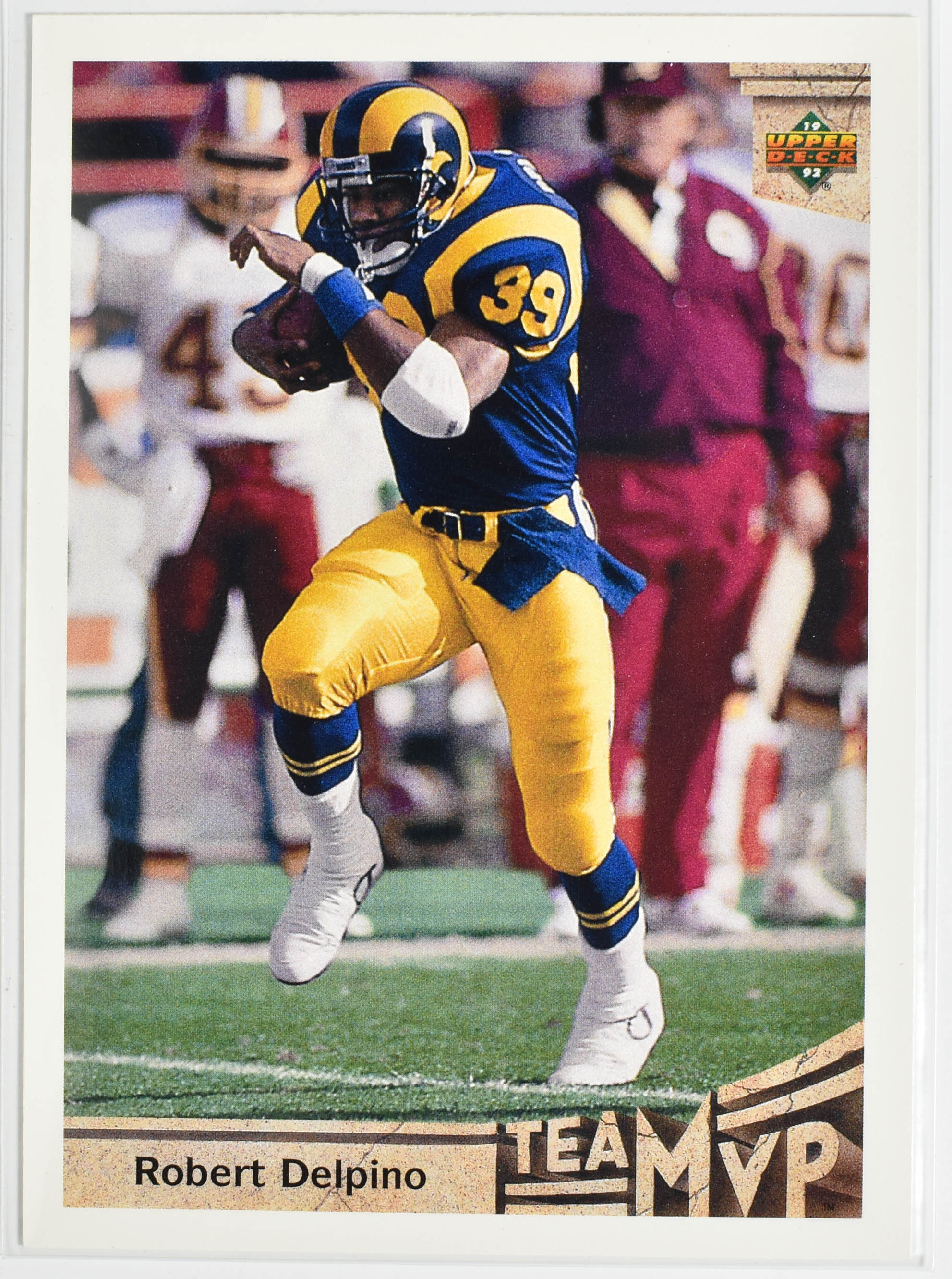 Robert Delpino 373 1992 Upper Deck Rams Football Card