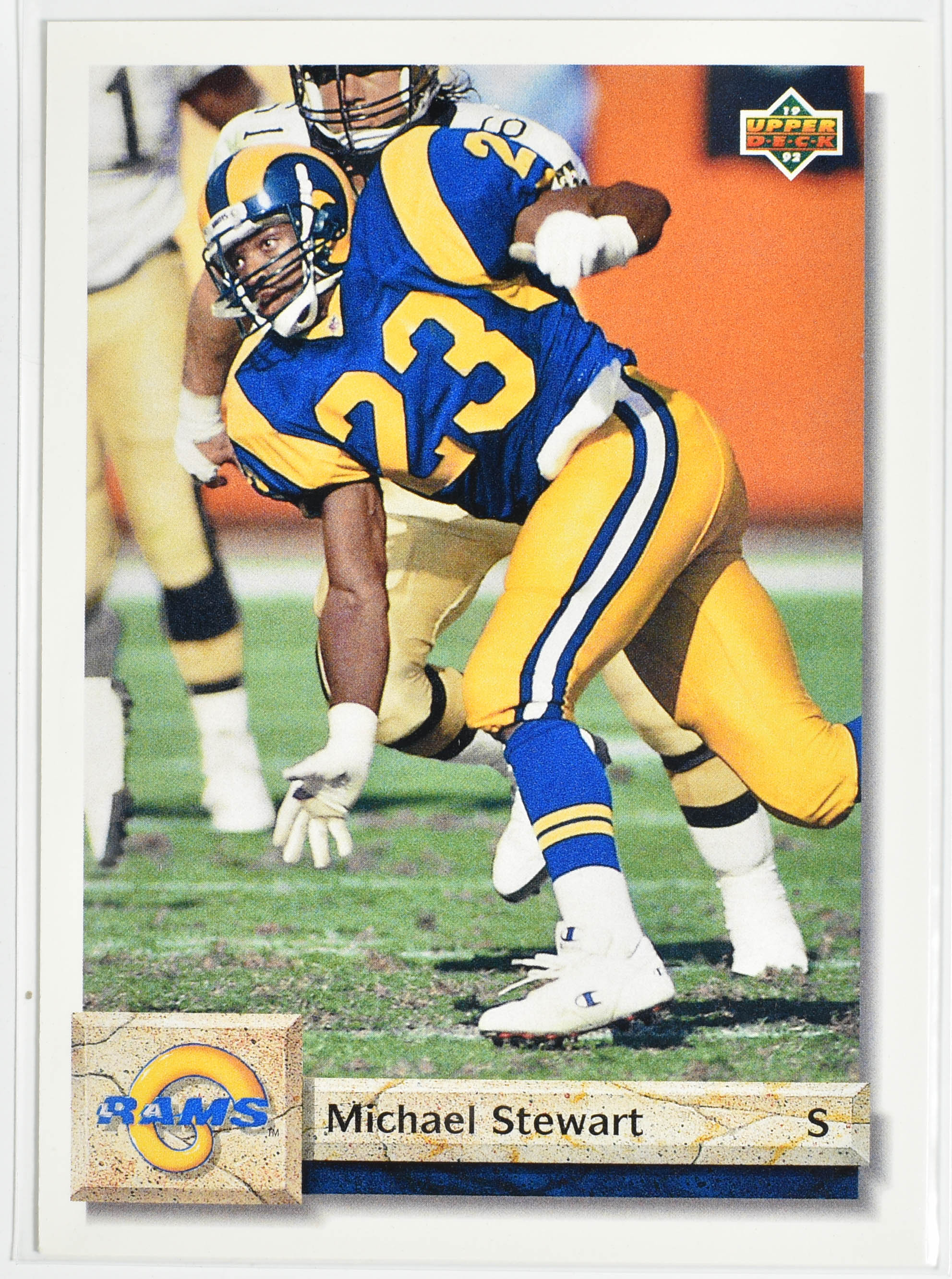 Michael Stewart 249 Upper Deck 1992 Rams Football Card