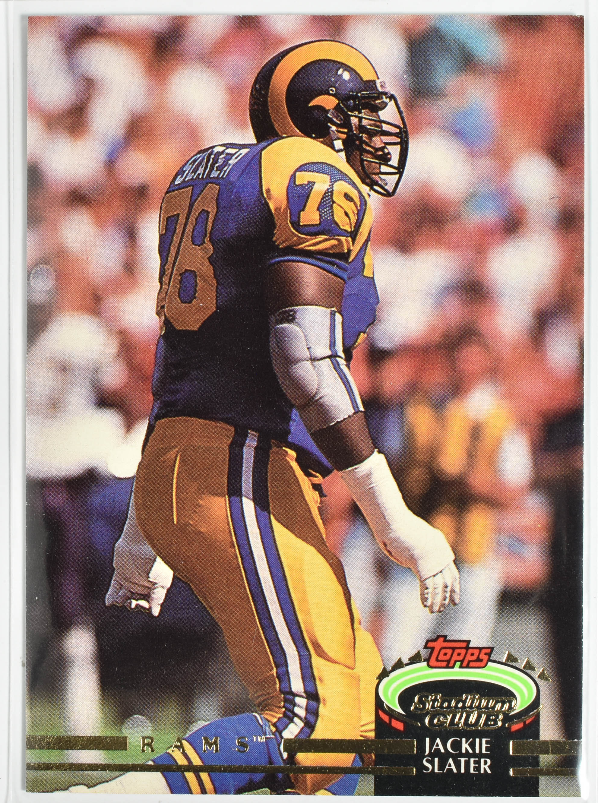 Jackie Slater 543 Topps Stadium Club 1992 Rams Football Card