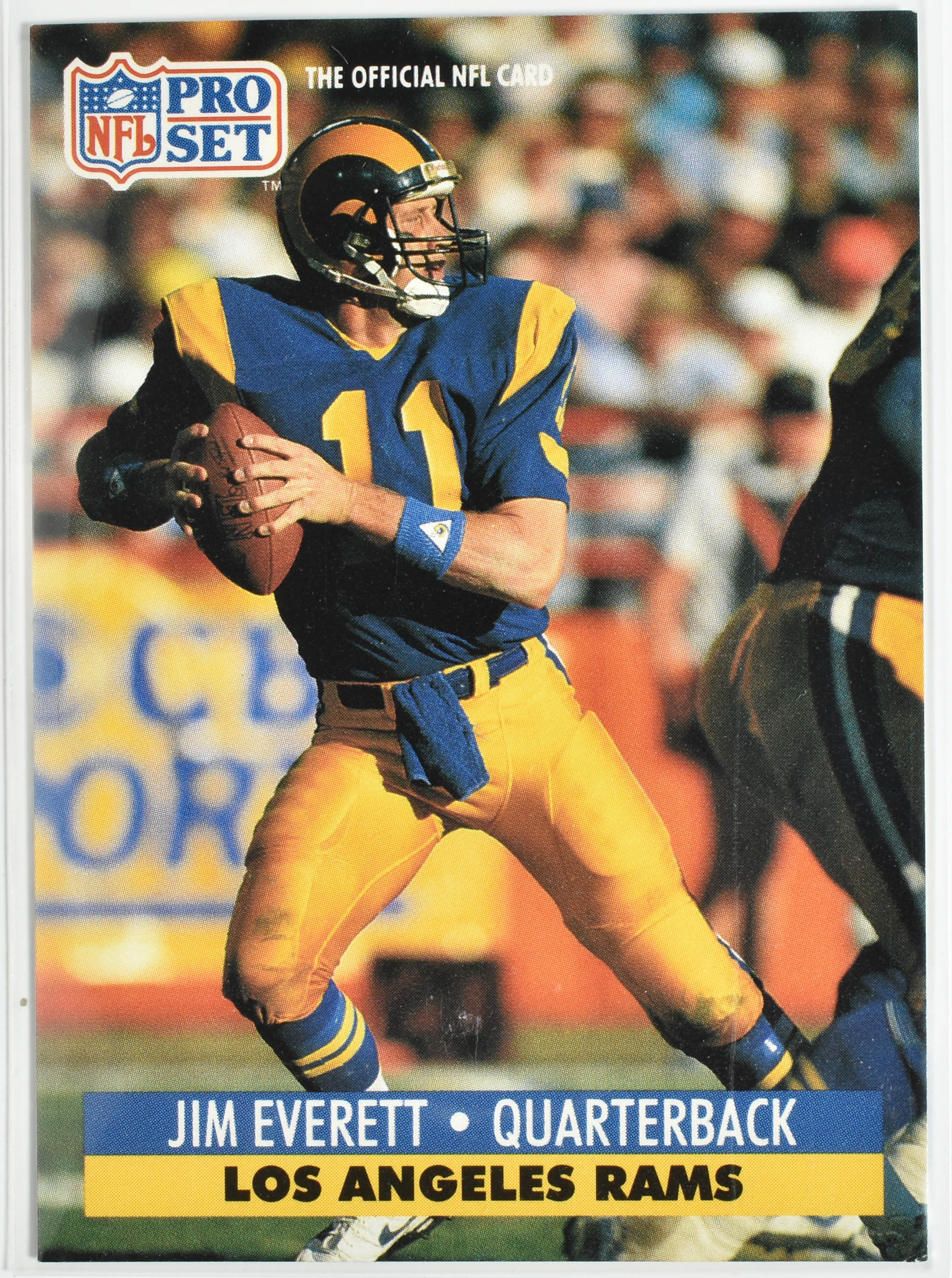 Jim Everett 200 Pro Set 1991 Rams Football Card