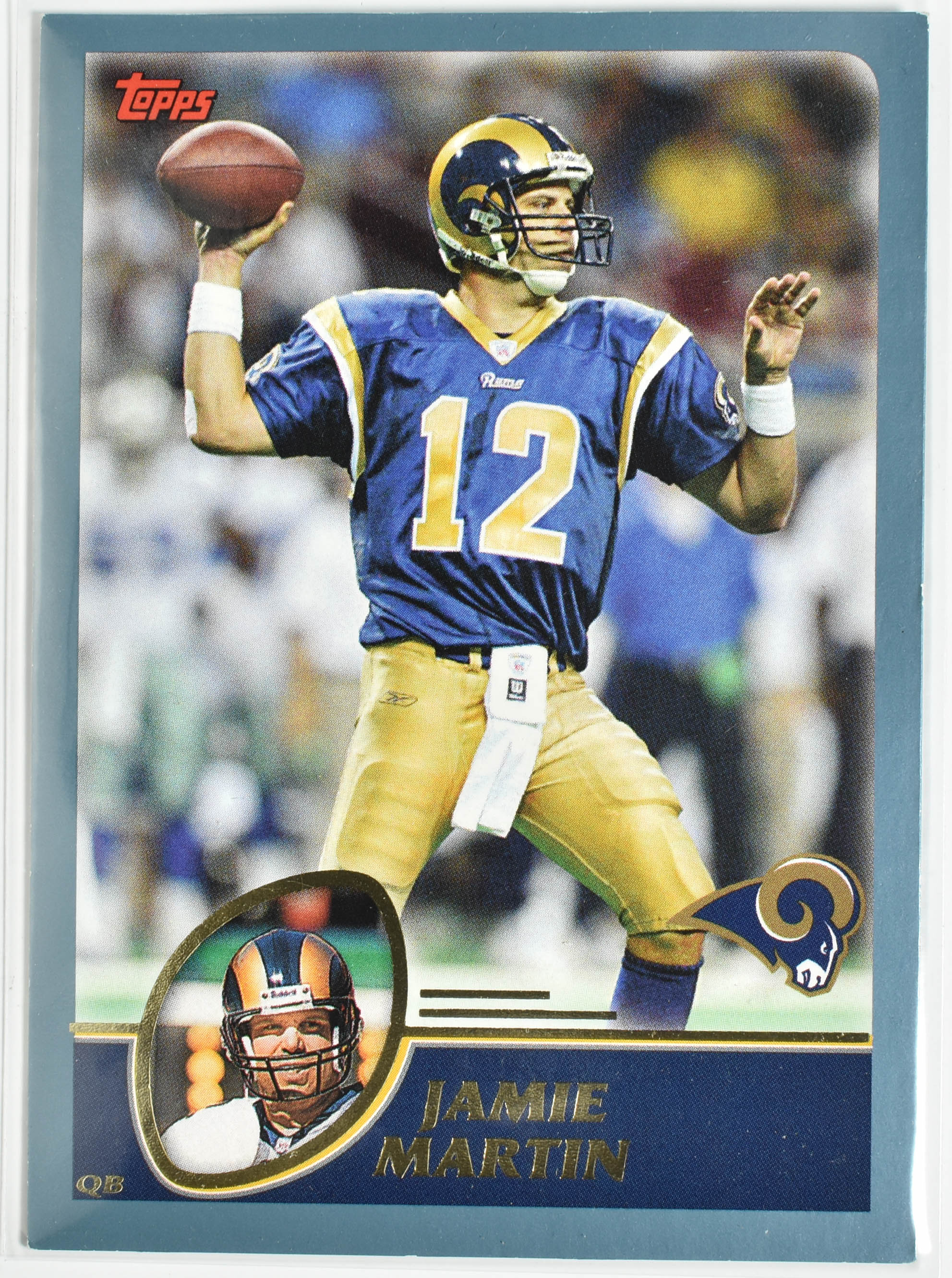 Jamie Martin 20 Topps 2003 Rams Football Card