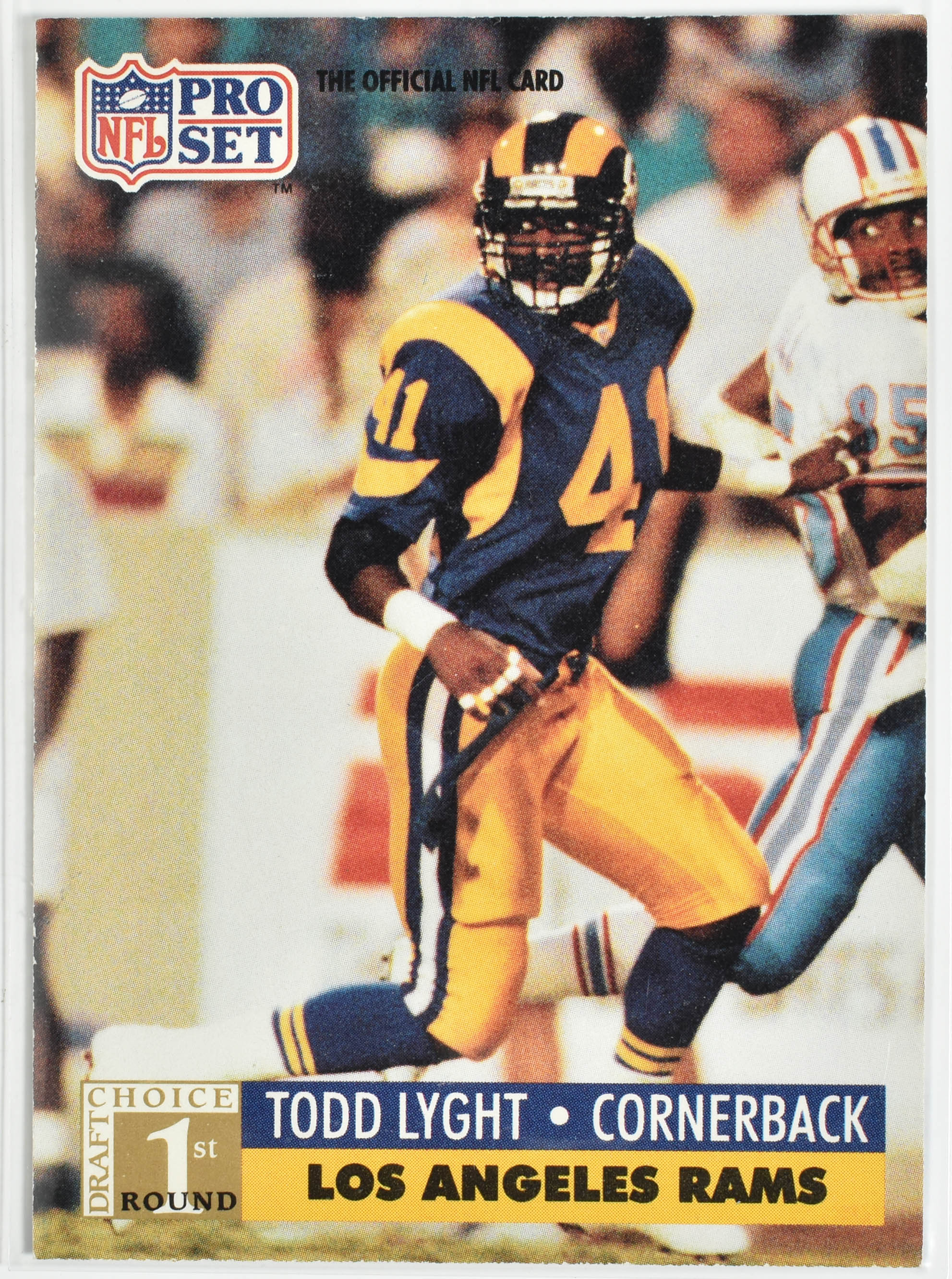 Todd Lyght 734 1991 Pro Set Rams Rams Football Card