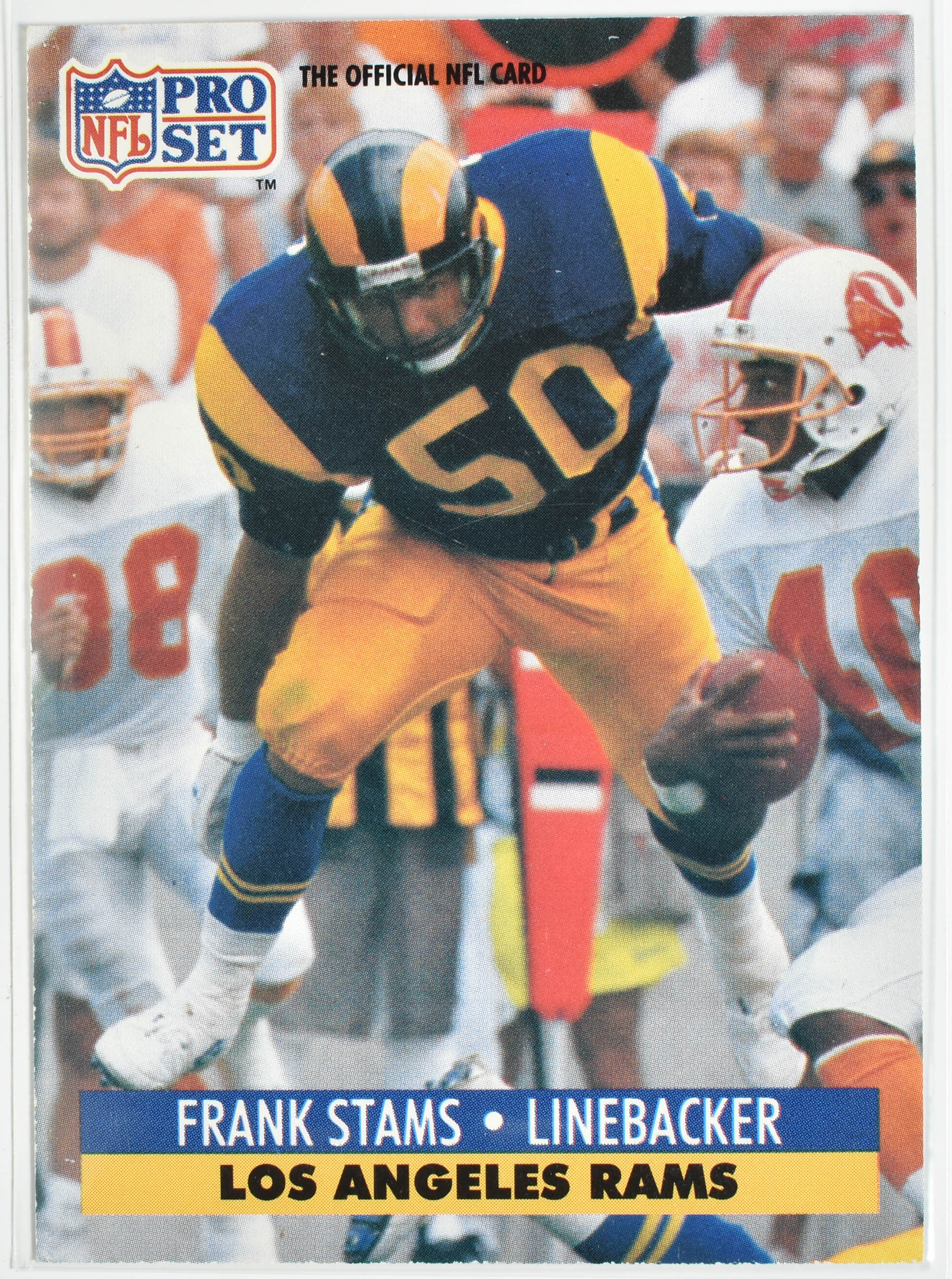 Frank Stams 205 Pro Set 1991 Rams Football Card