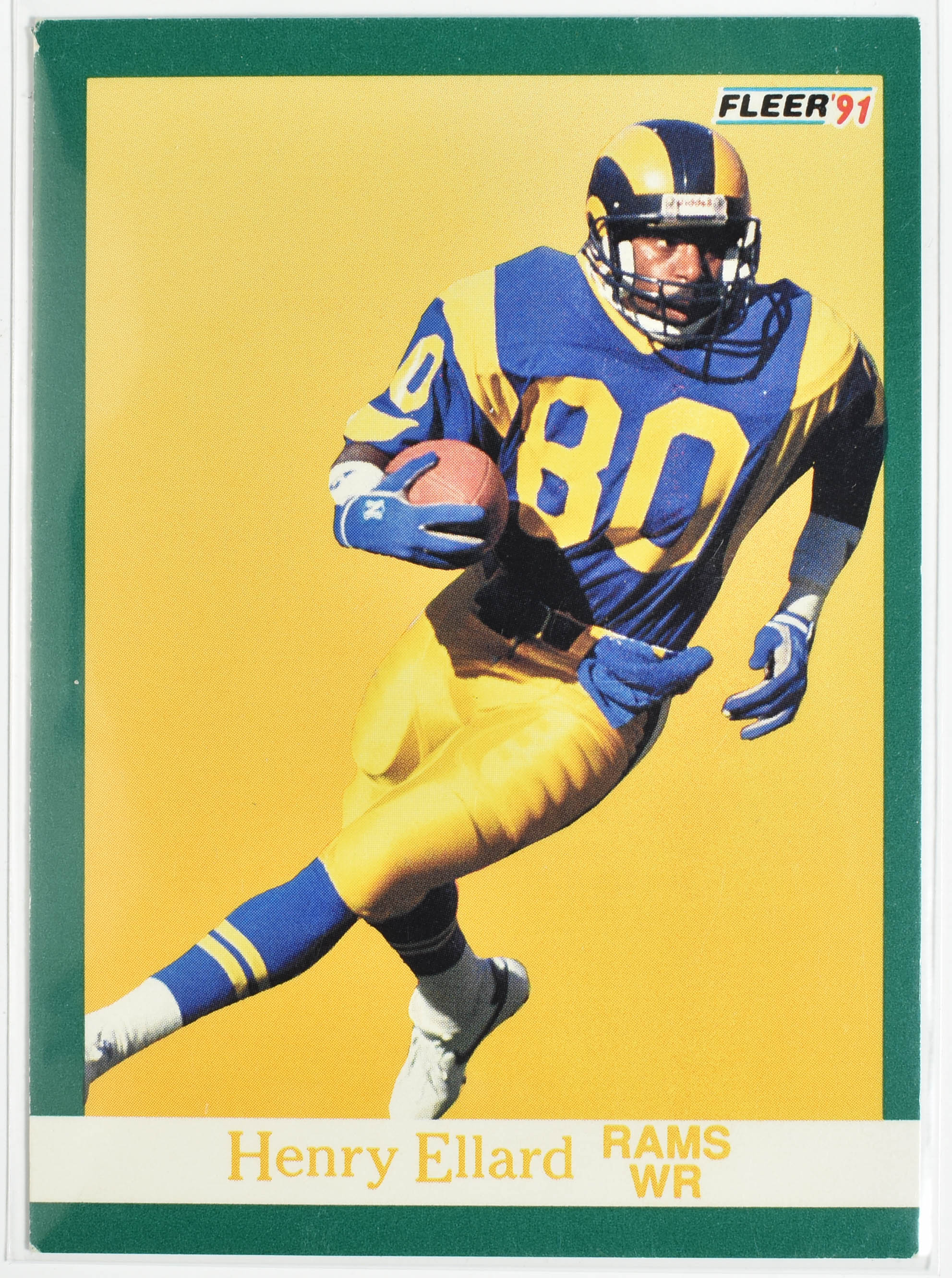 Henry Ellard 266 Fleer 1991 Rams Football Card