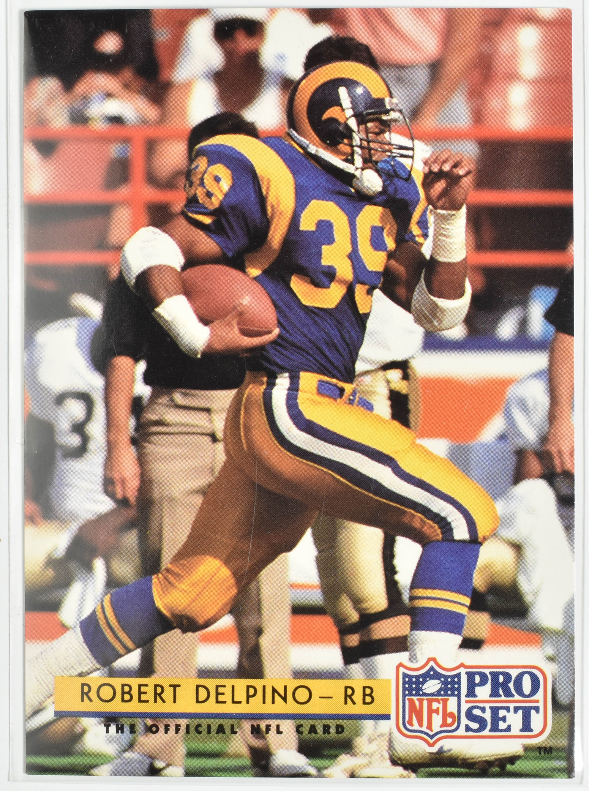 Robert Delpino 218 Pro Set 1992 Rams Football Card
