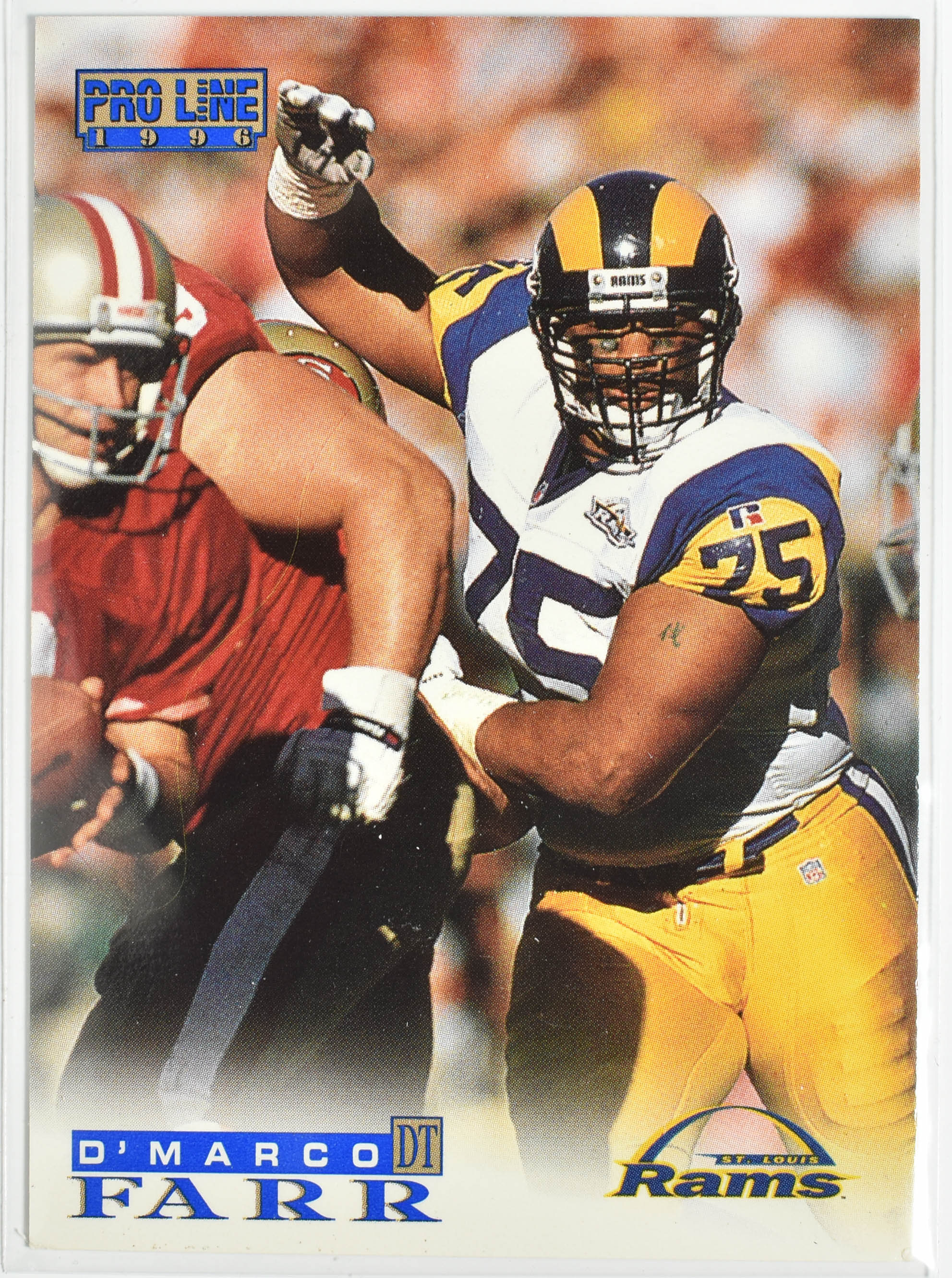 D Marco Farr 222 The Score 1996 Rams Football Card
