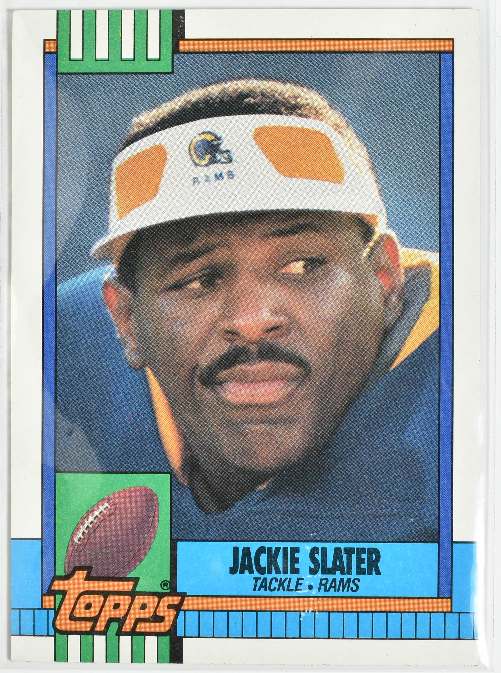 Jackie Slater 69 Topps 1990 Rams Football Card