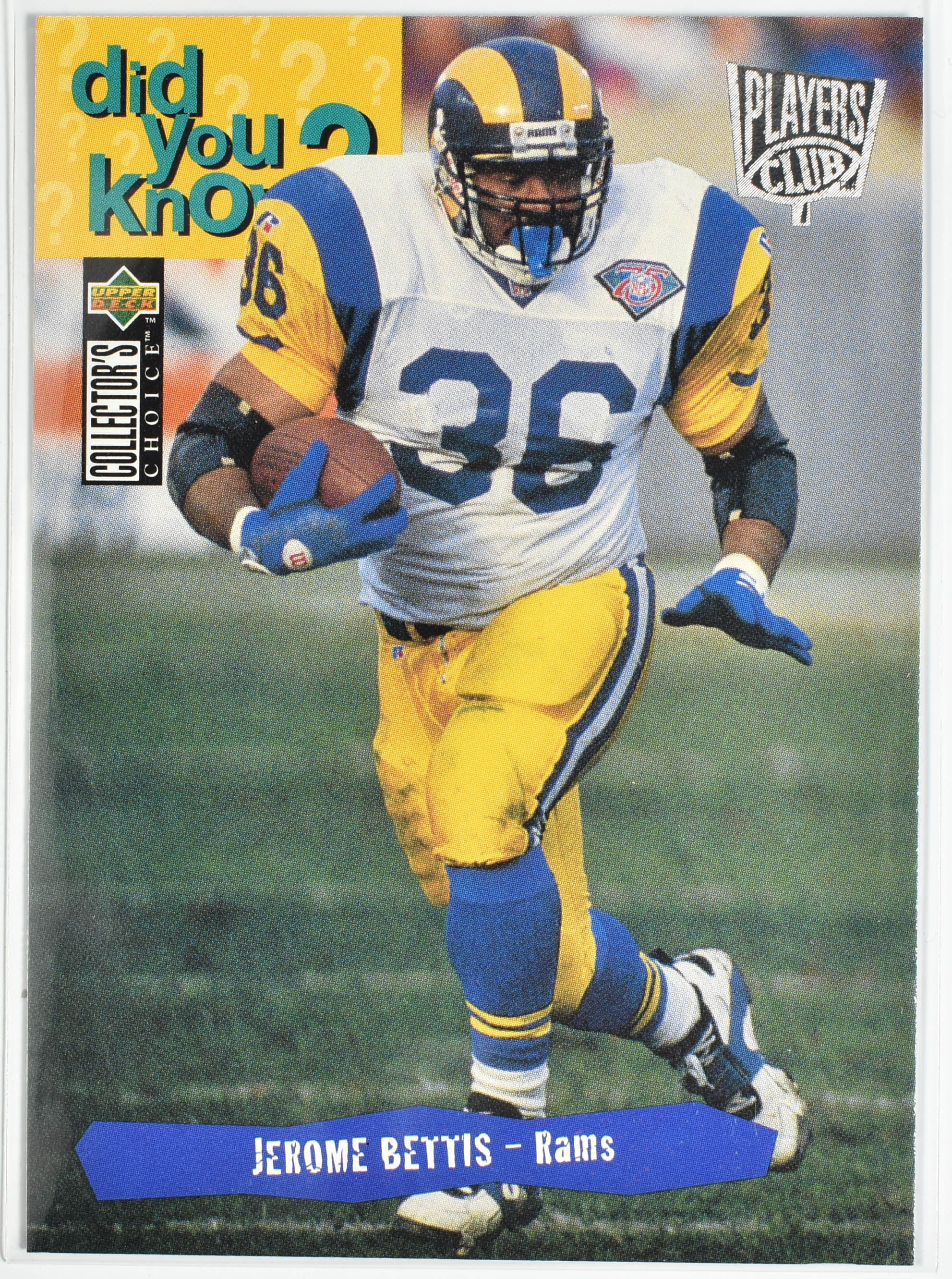 Jerome Bettis 45 Upper Deck 1995 Players Club