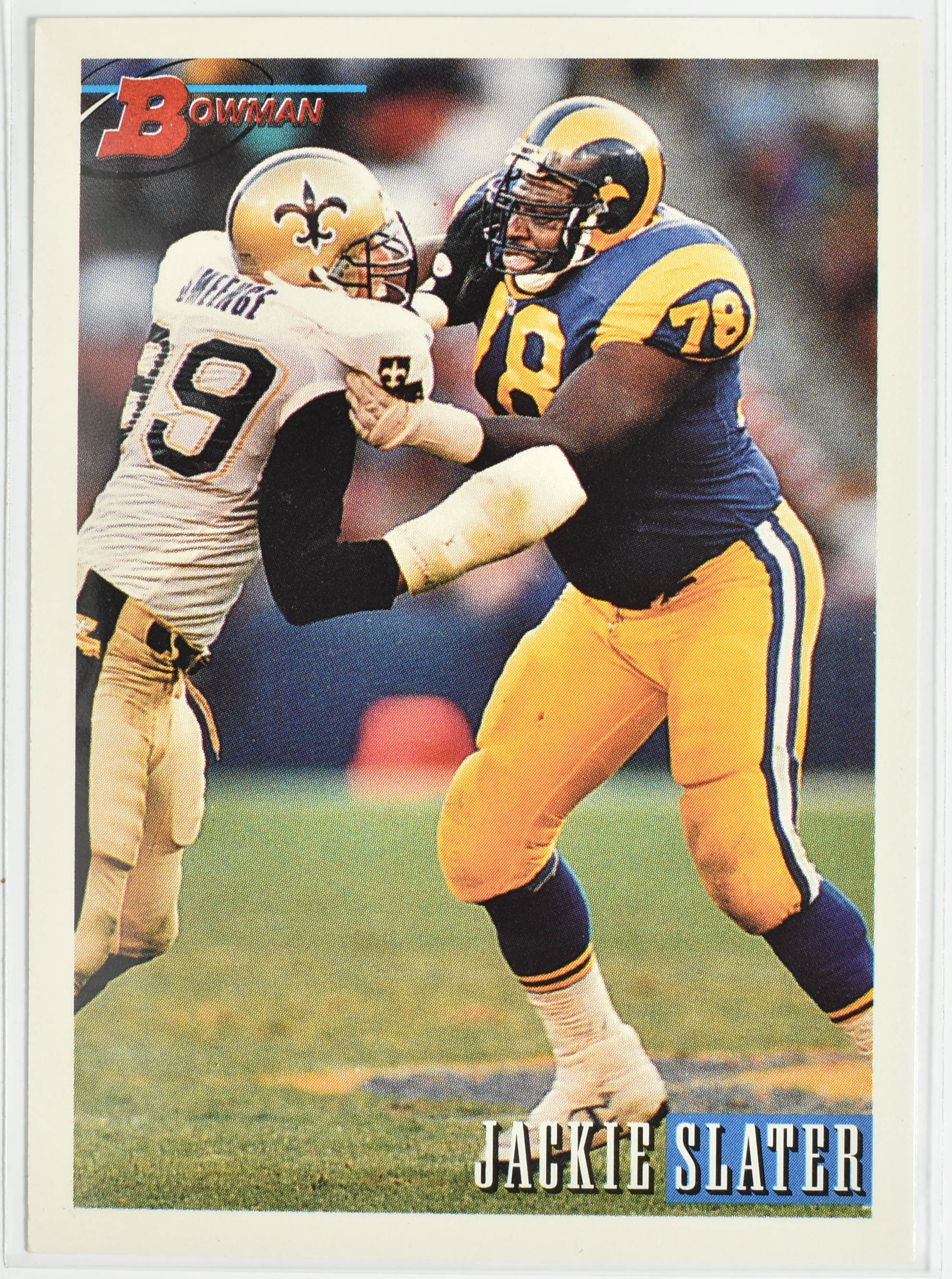 Jackie Slater 73 Topps 1993 Rams Football Card