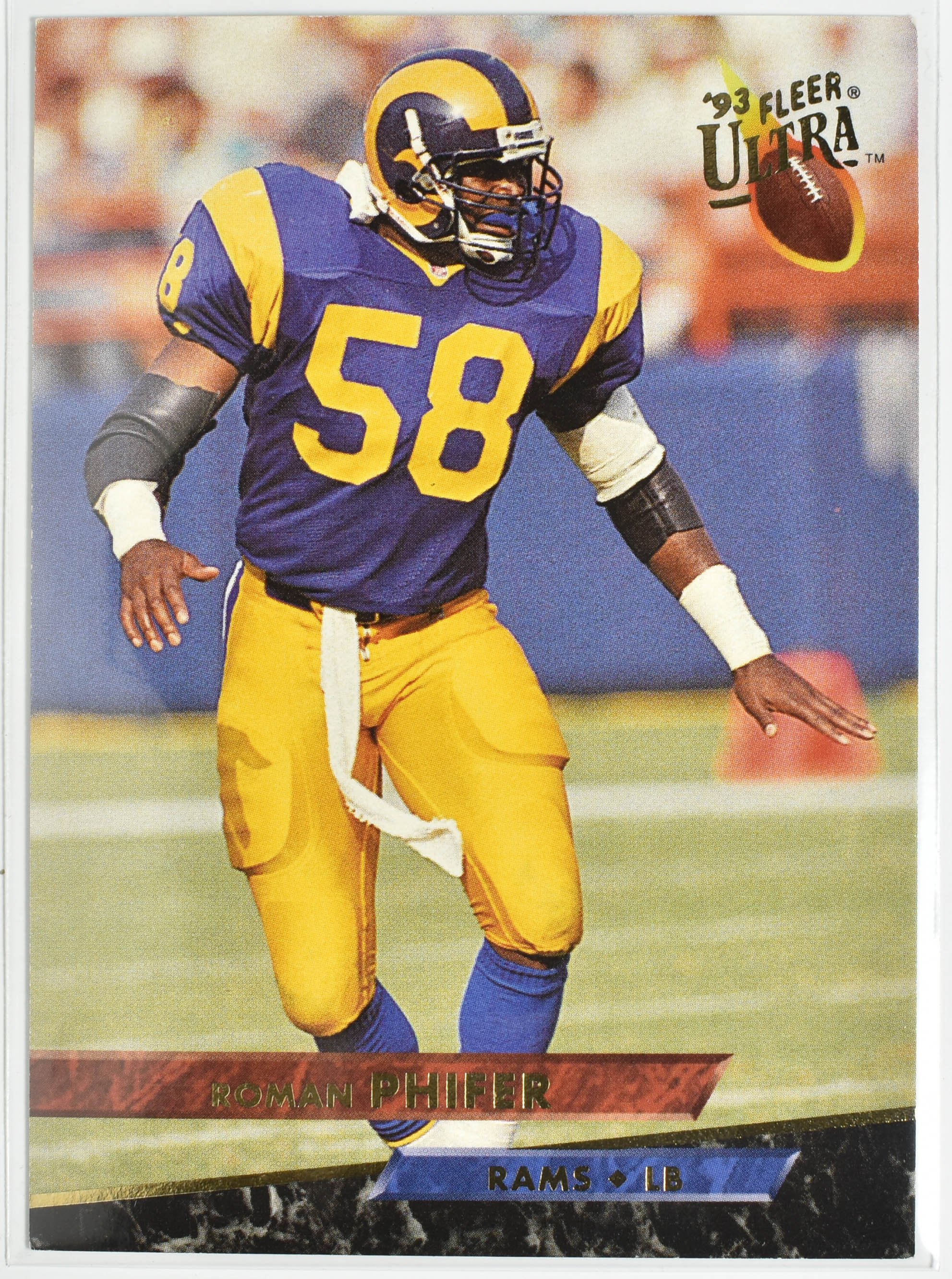 Roman Phifer 244 Fleer 1993 Rams Football Card