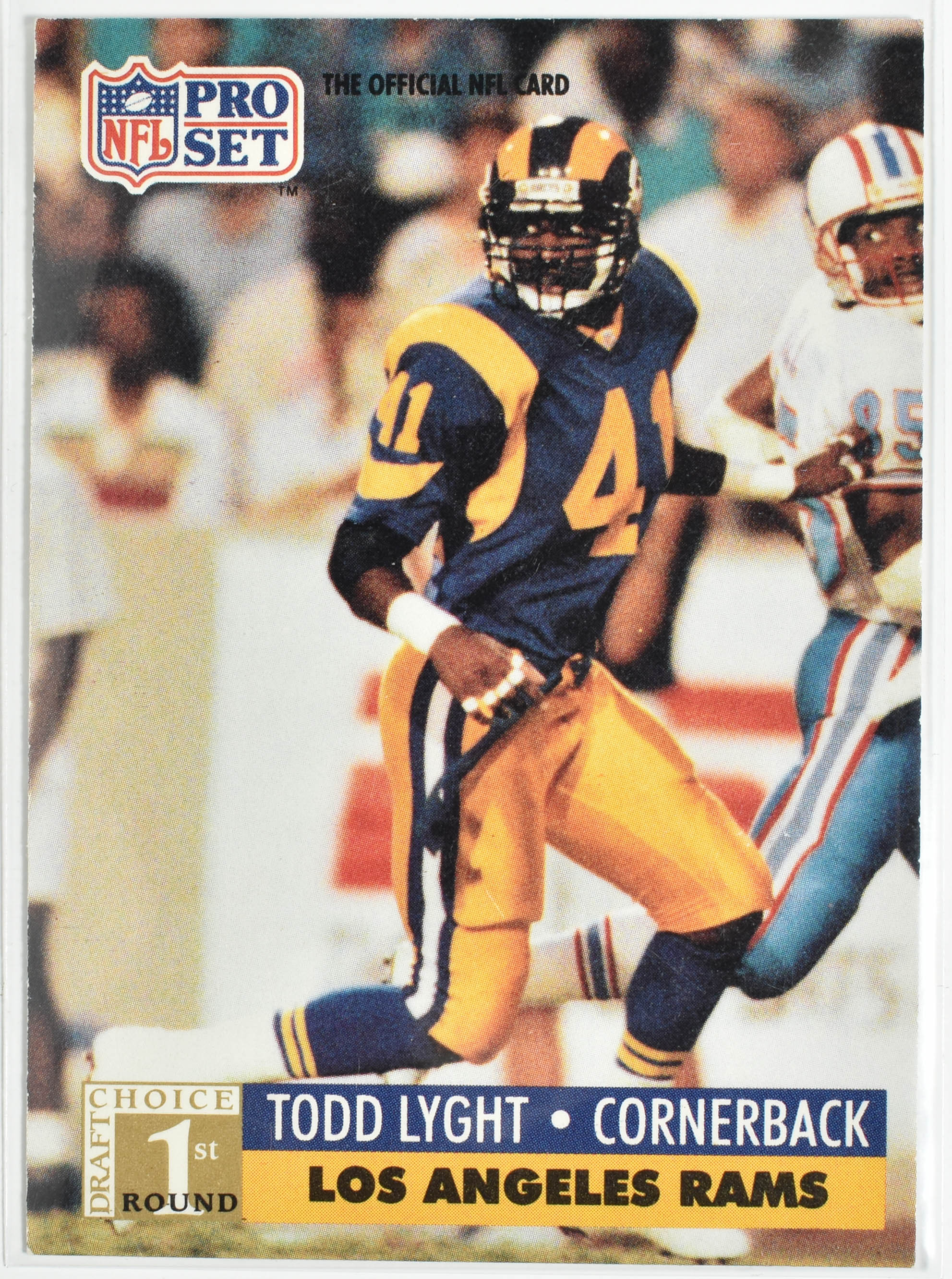 Todd Lyght 734 Pro Set 1991 Rams Football Card