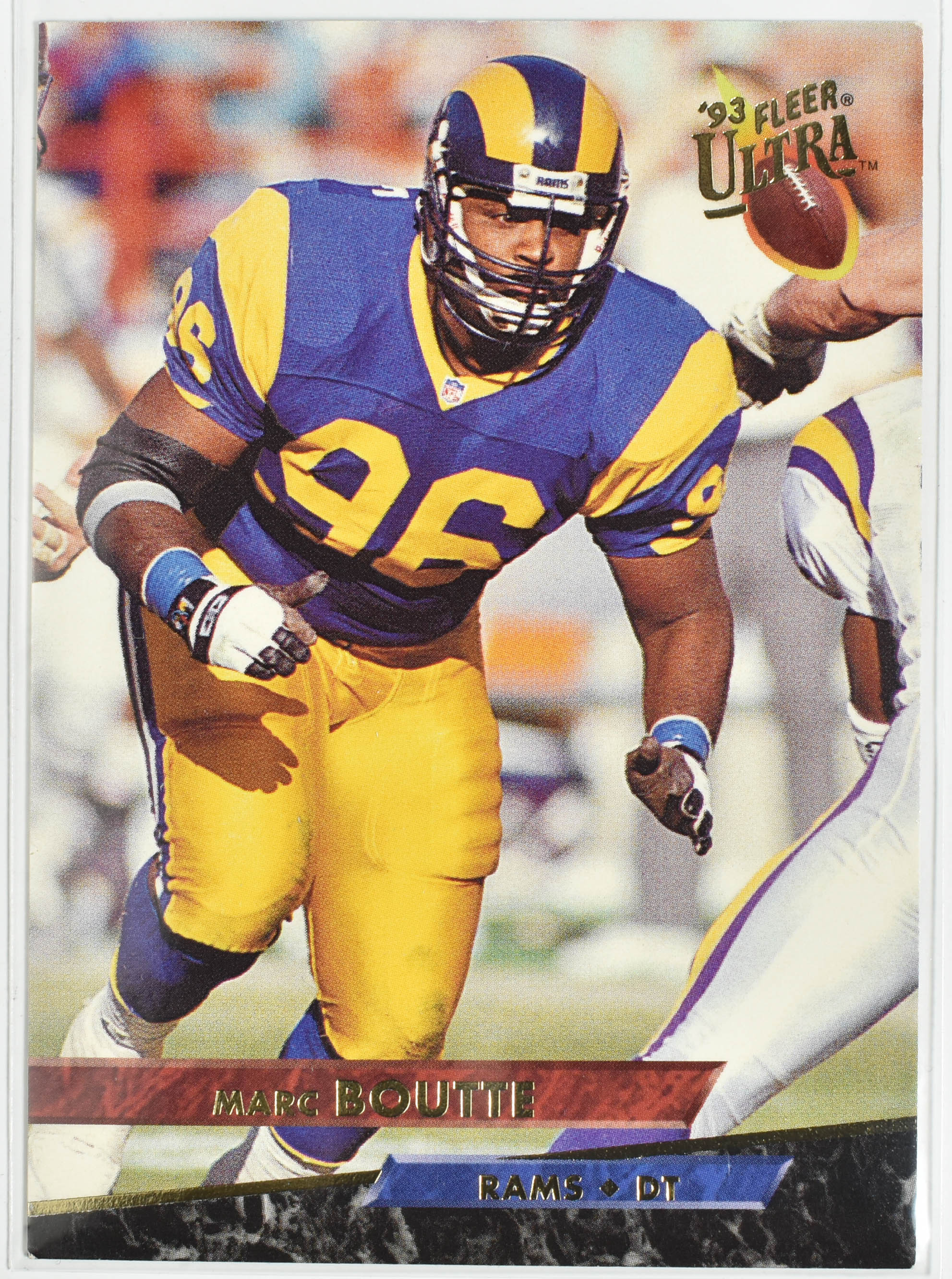Marc Boutte 233 Fleer 1993 Rams Football Card