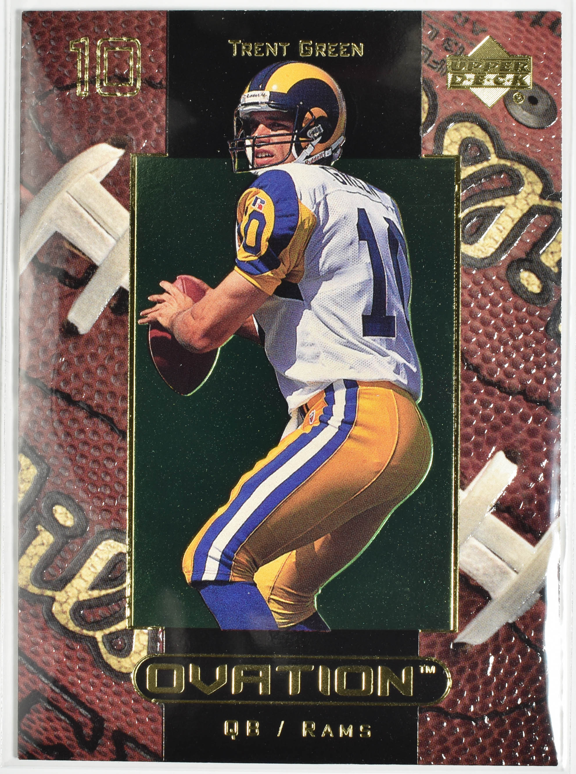 Trent Green 47 Upper Deck 1999 Ovation Rams Football Card