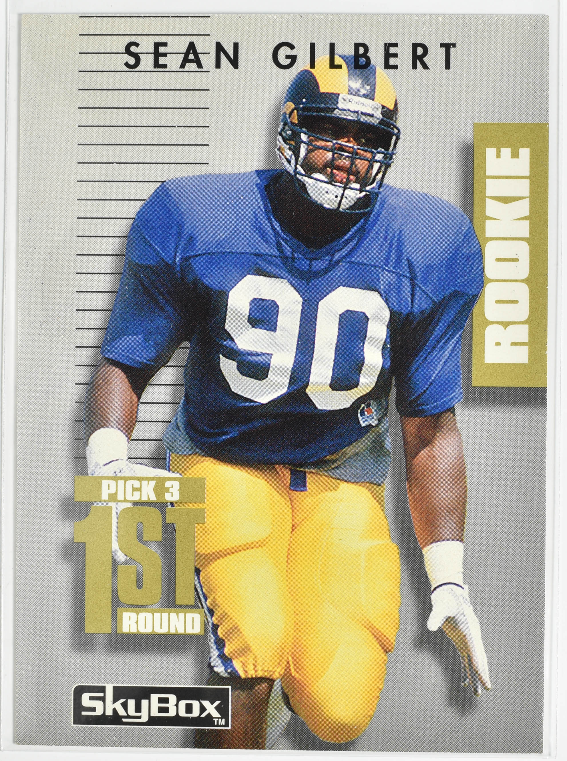 Sean Gilbert 268 Primetime Skybox 1992 Rams Football Card