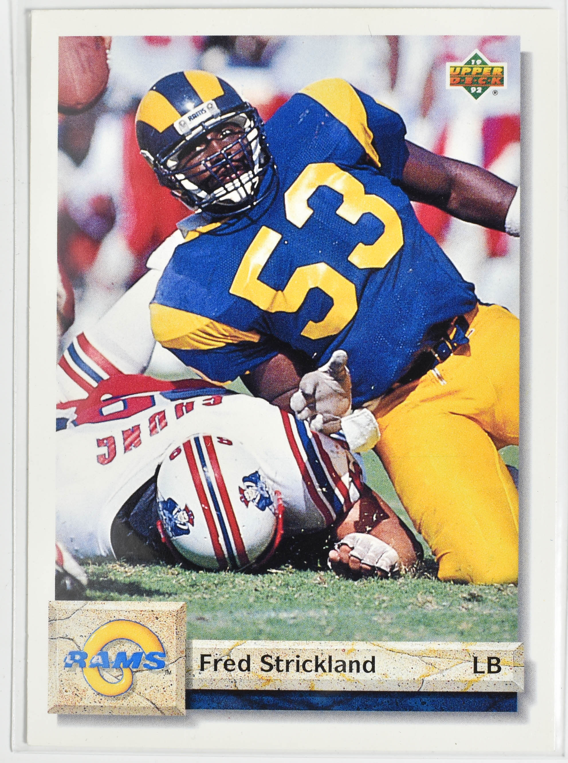 Fred Strickland 581 Upper Deck Rams Football Card