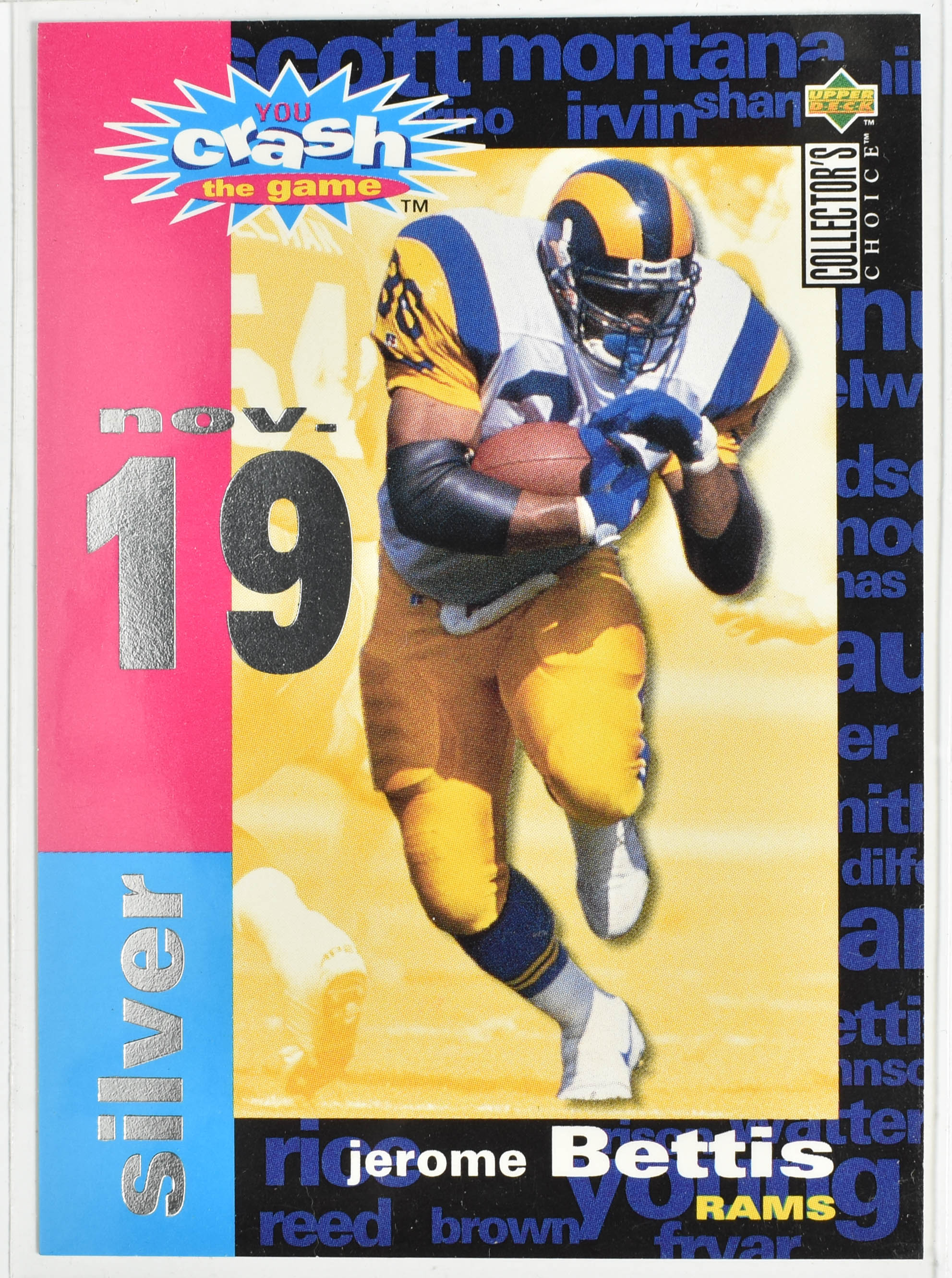 Jerome Bettis C16 1995 Upper Deck Rams Football Card