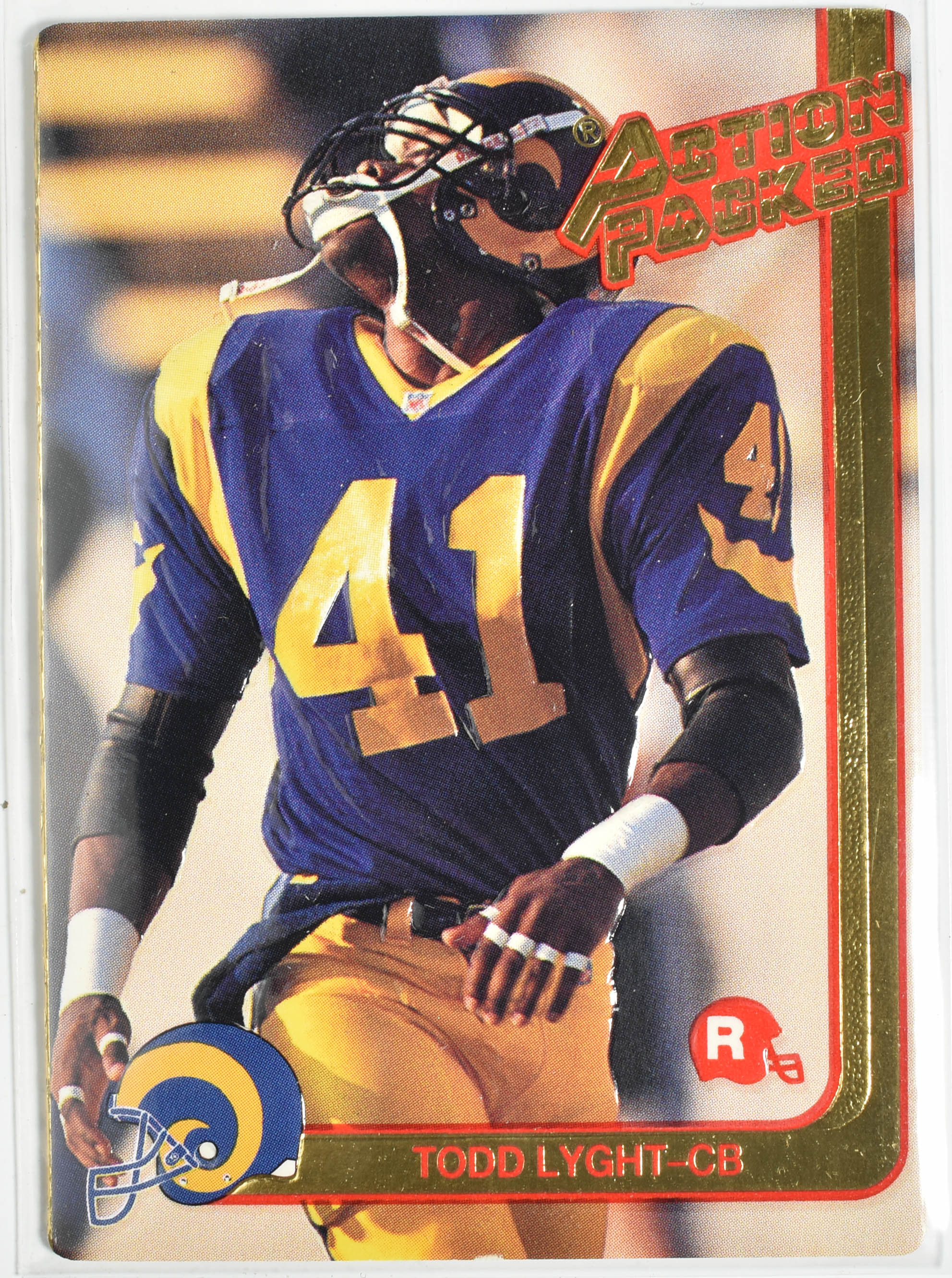 Todd Lyght 36 Action Packed 1991 Rams Football Card