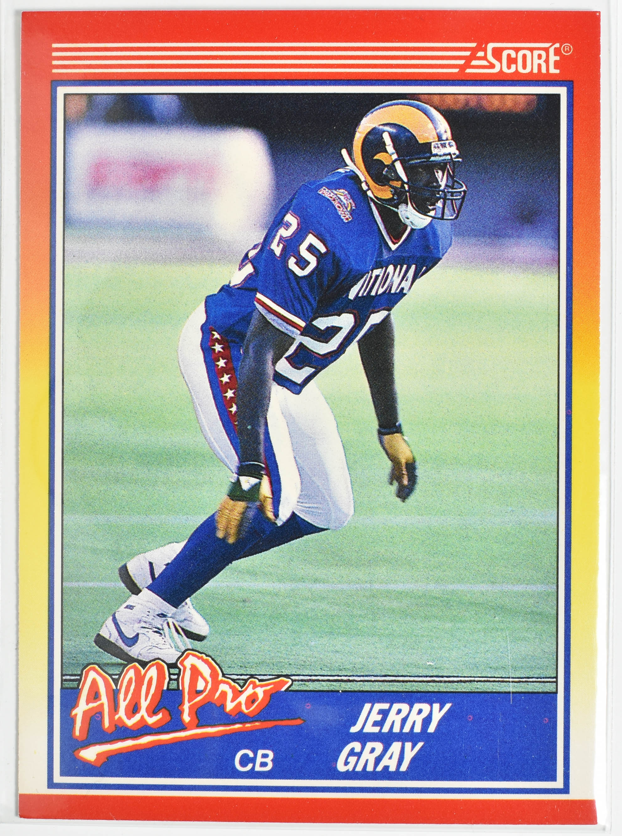 Jerry Gray 567 Score All Pro 1990 Rams Football Card