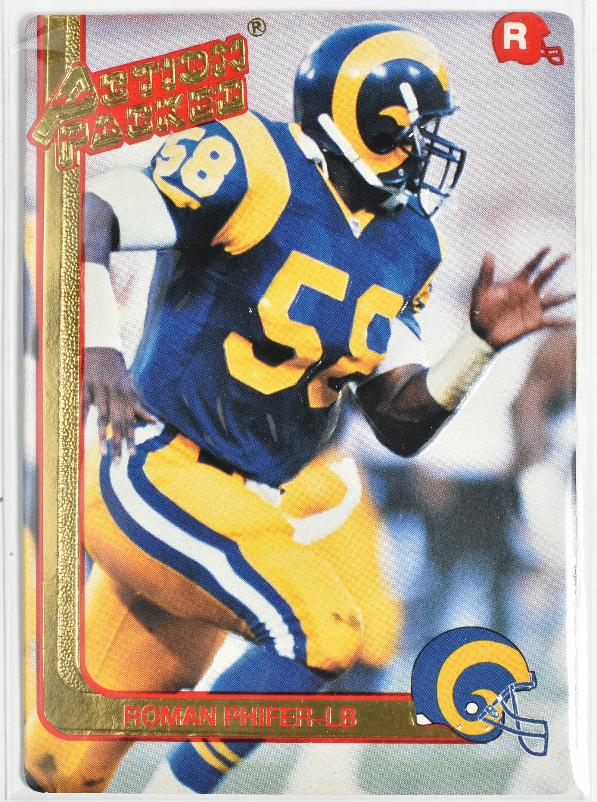 Roman Phifer 43 1991 Action Packed Rams Football Card