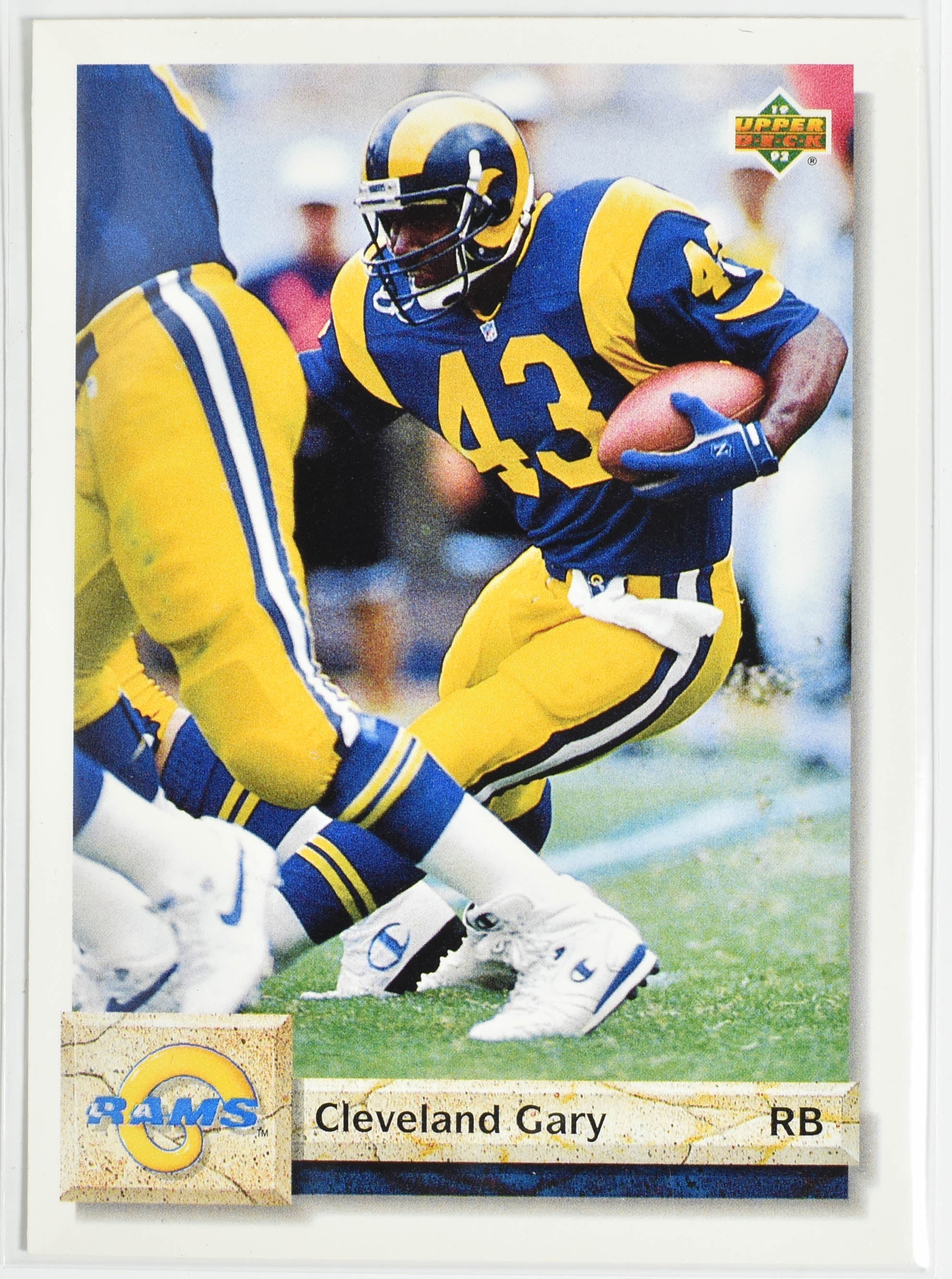 Cleveland Gary 496 Upper Deck 1992 Rams Football Card