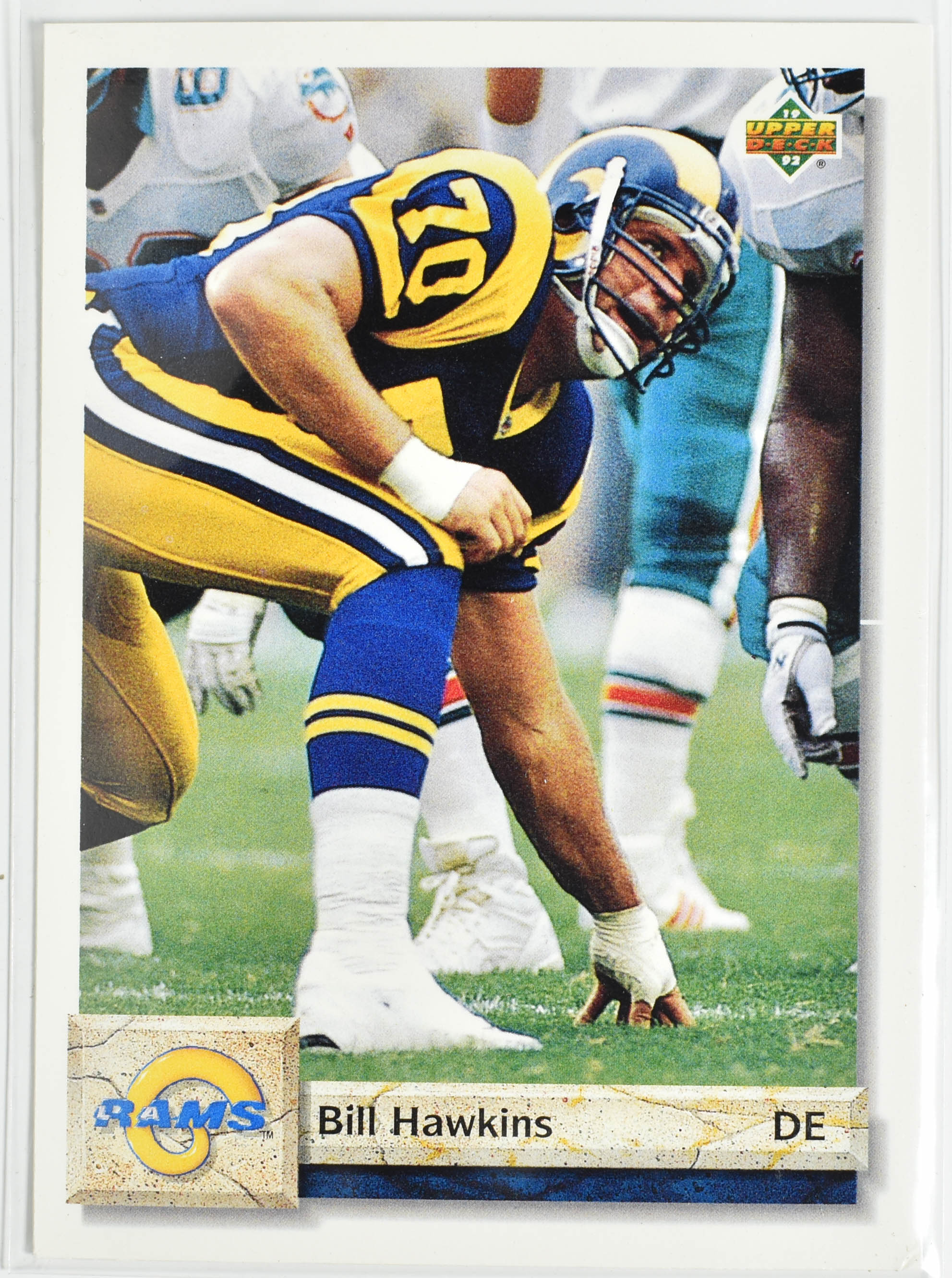 Bill Hawkins 462 Upper Deck 1992 Rams Football Card