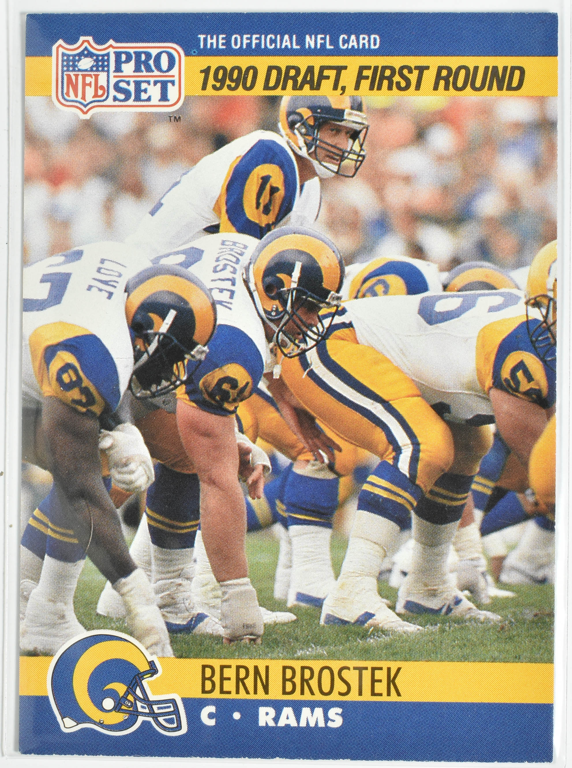 Bern Brostek 691 Pro Set 1990 Rams Football Card