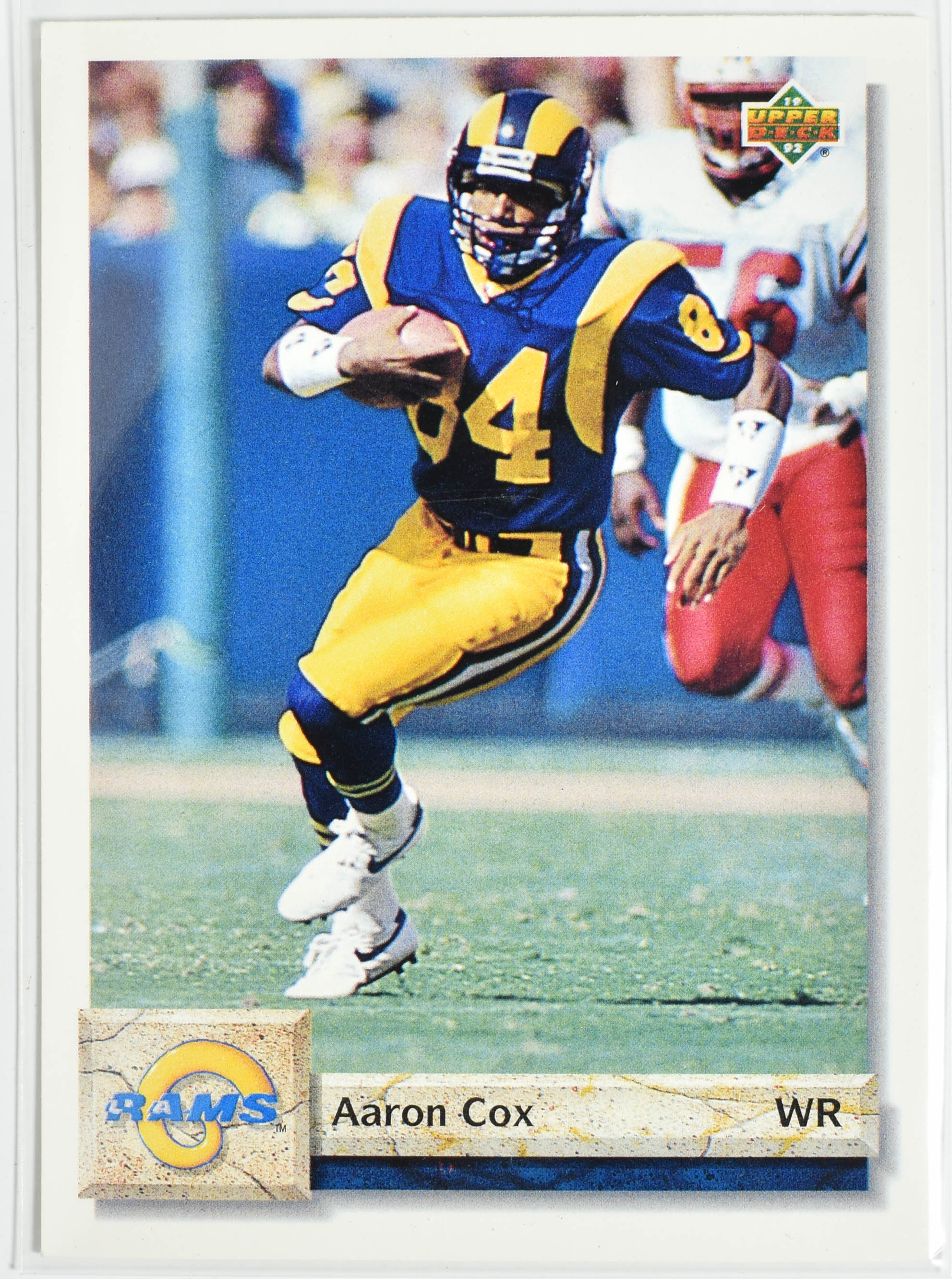 Aaron Cox 601 Upper Deck 1992 Rams Football Card