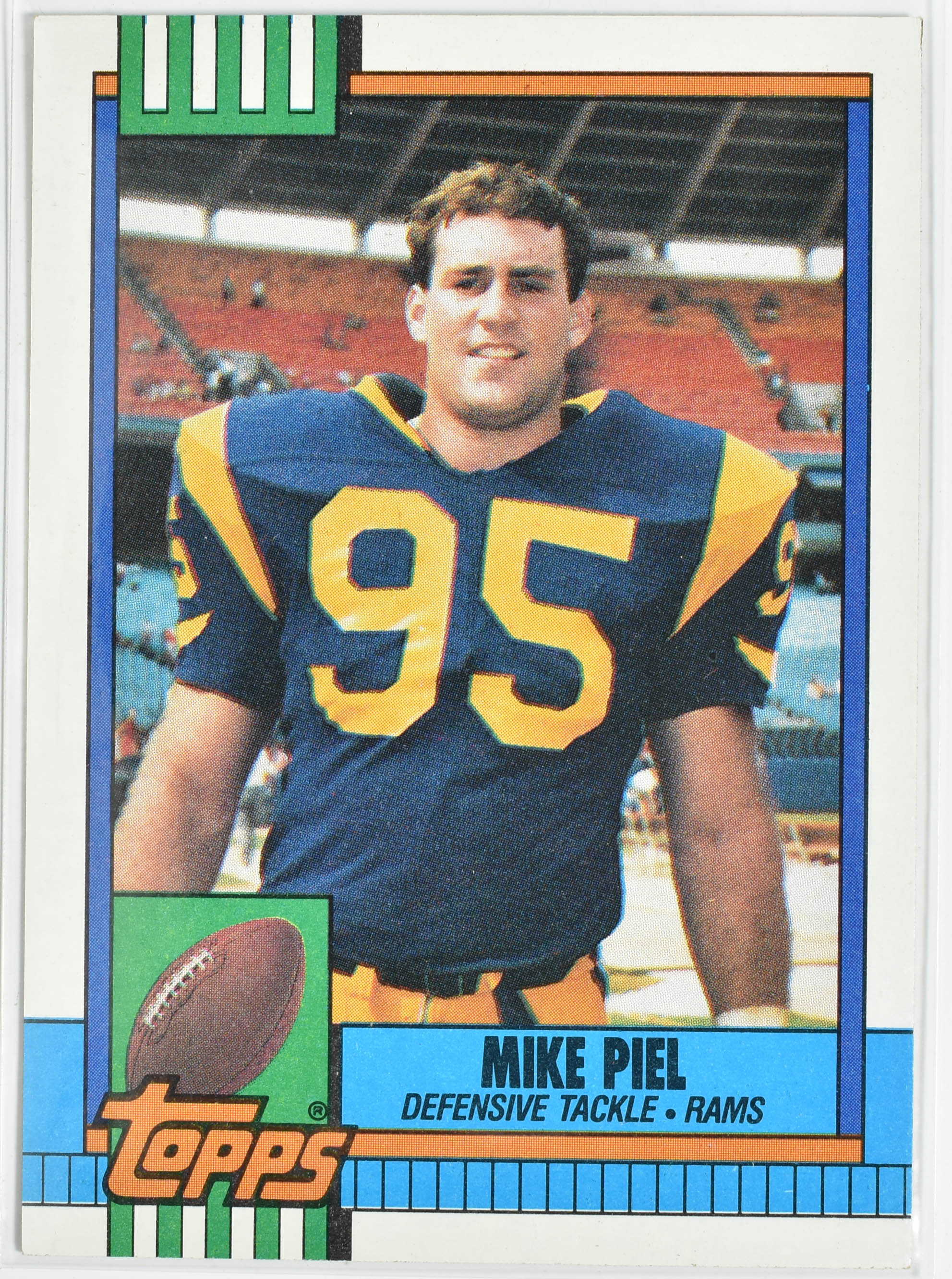 Mike Piel 81 Topps 1990 Rams Football Card