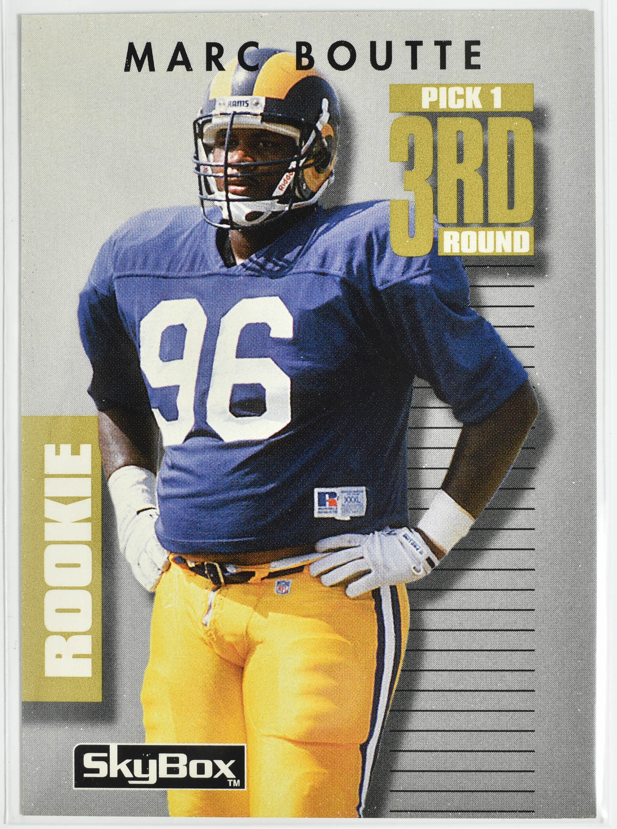 Marc Boutte 201 Skybox 1992 Rams Football Card