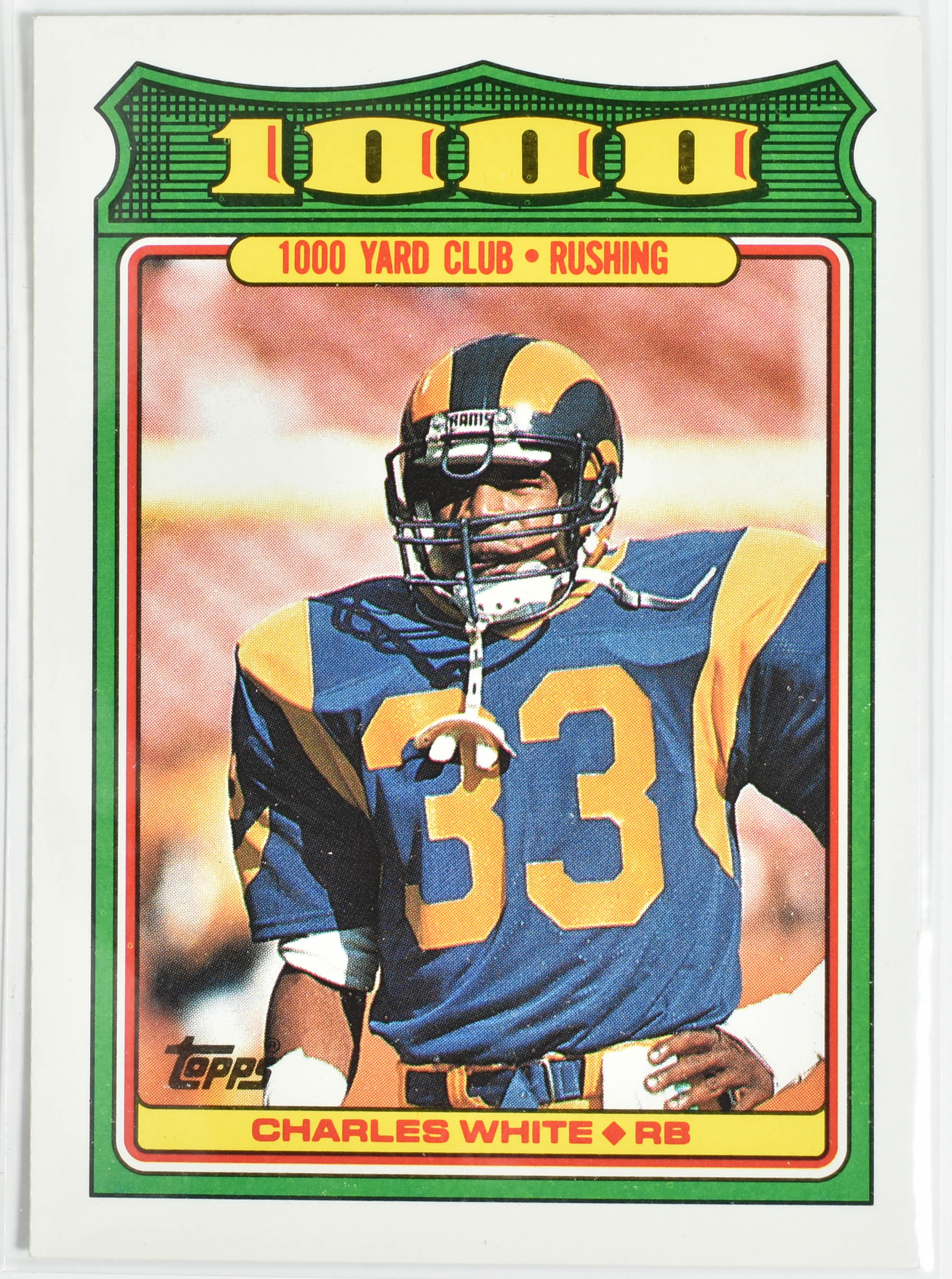 Charles White 1 Rams 1000 Yard Club 1988 Rams Football Card Topps