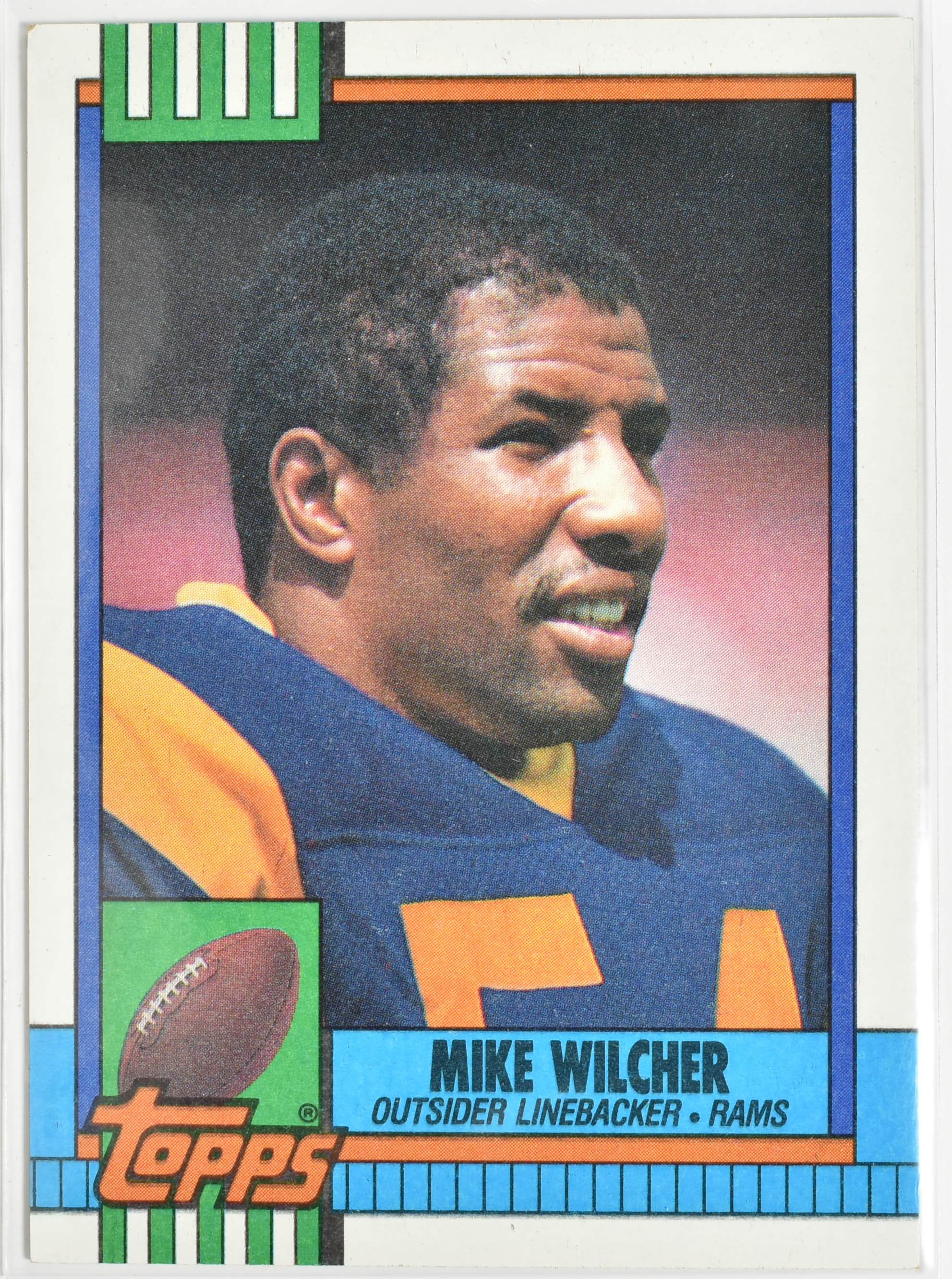 Mike Wilcher 80 Topps 1990 Rams Football Card
