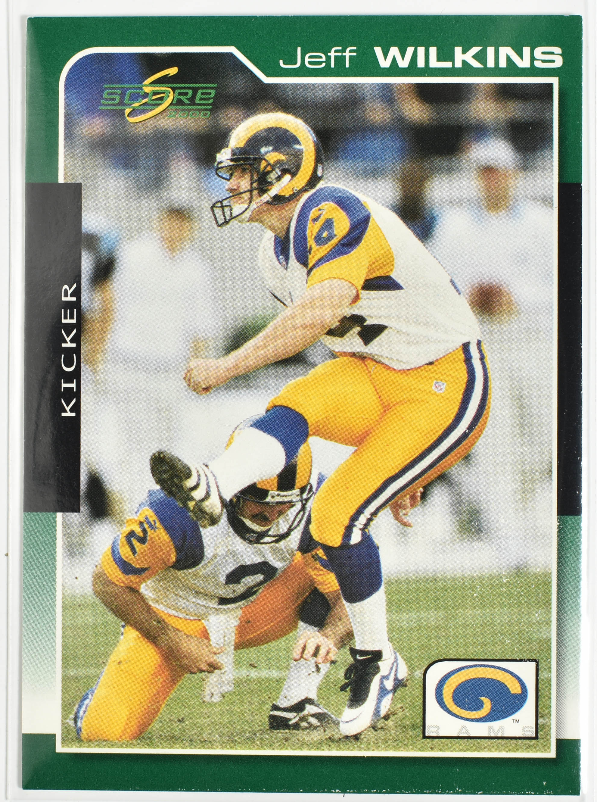 Jeff Wilkins 187 Score 2000 Rams Football Card