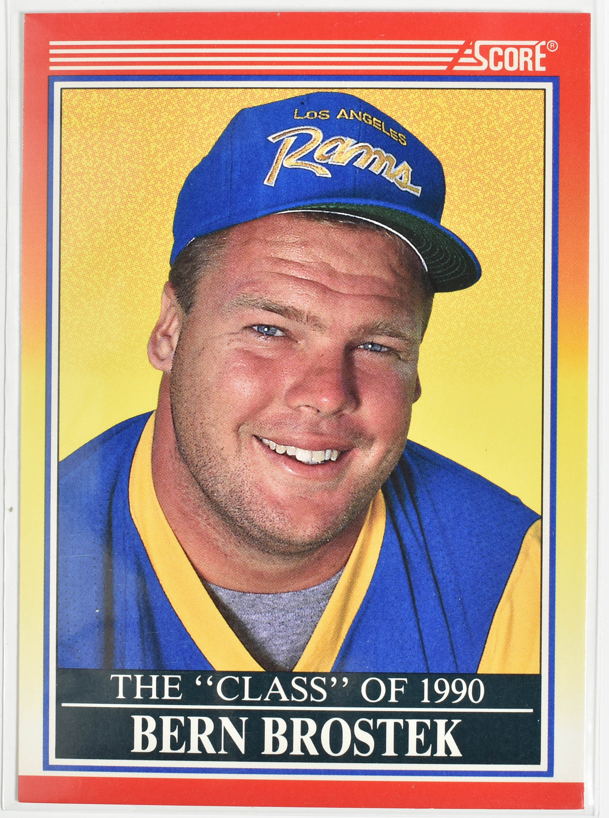 Bern Brostek 612 1990 Score Rams Football Card
