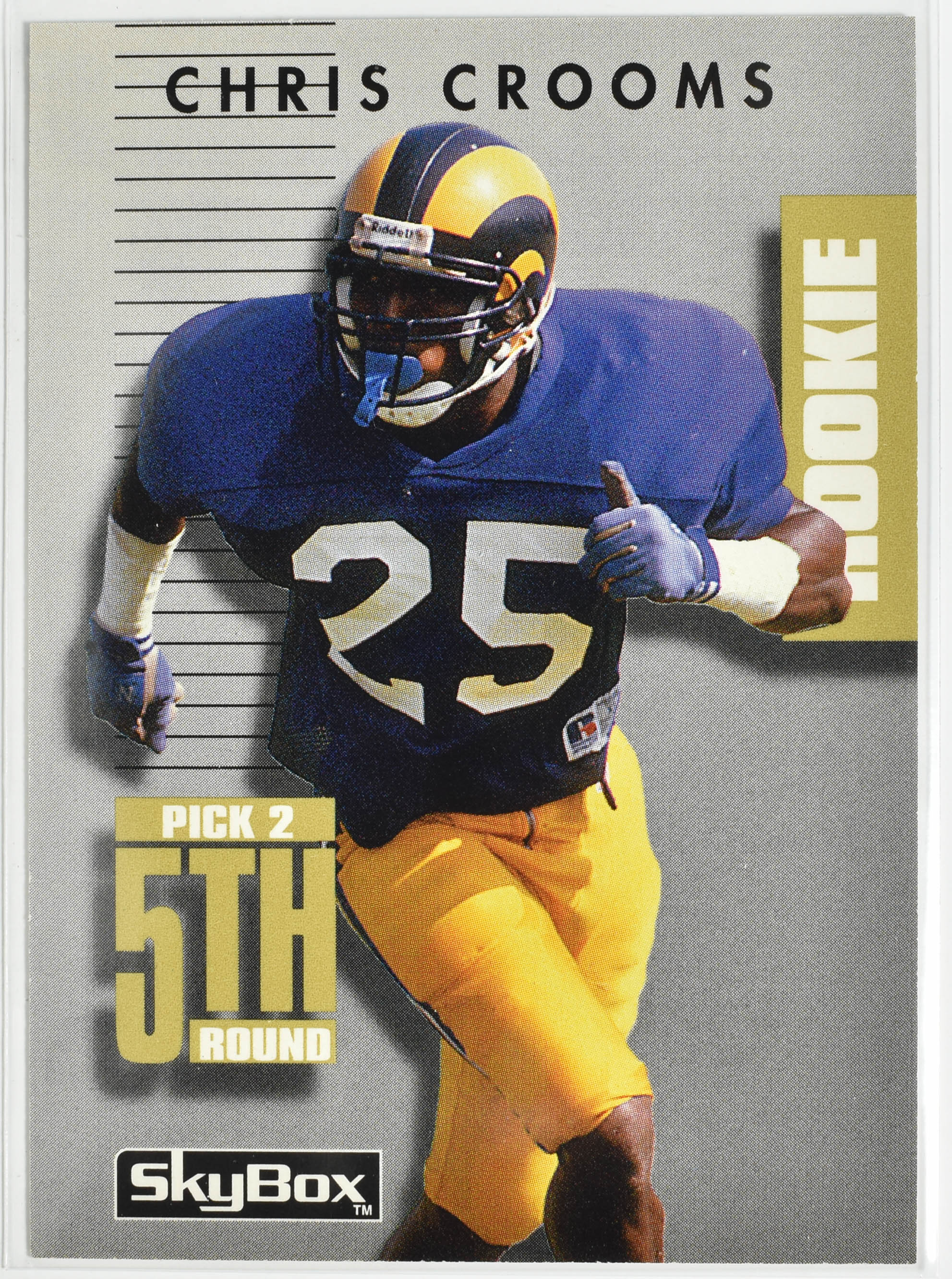 Chris Crooms 199 Sky Box 1992 Rams Football Card