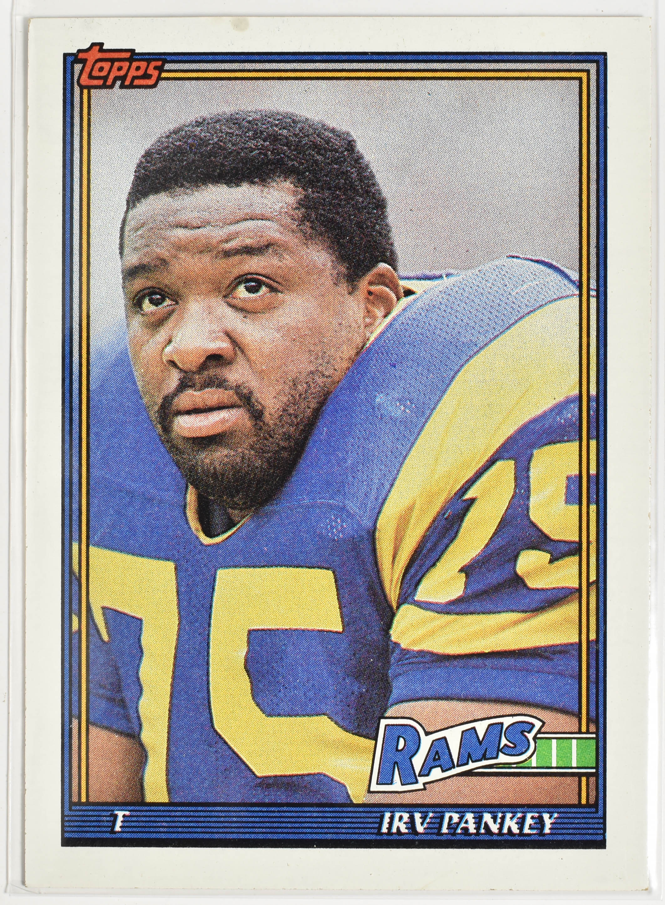 Irv Pankey 534 Topps 1991 Rams Football Card