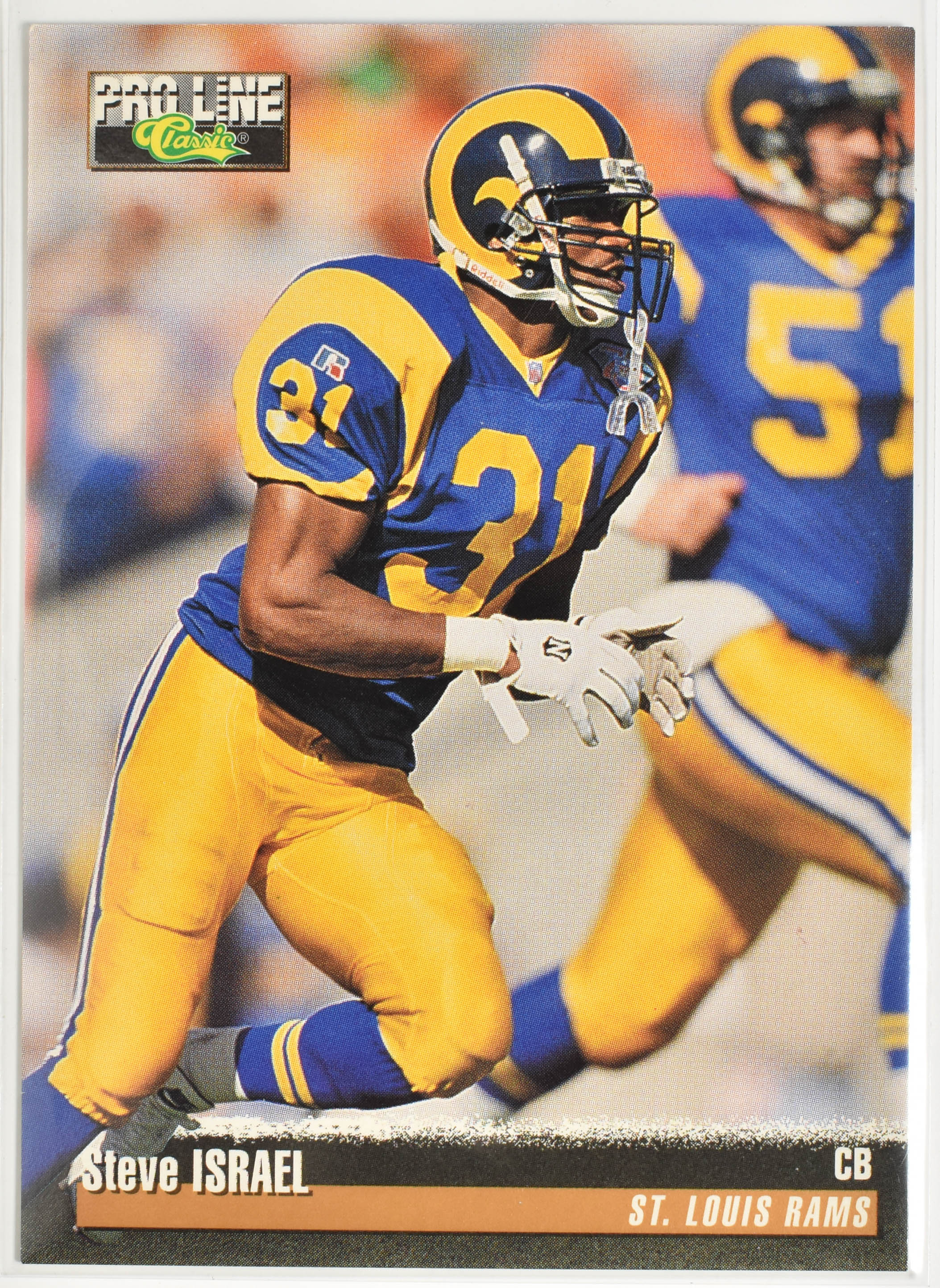 Steve Israel 114 Classic Games 1995 Rams Football Card
