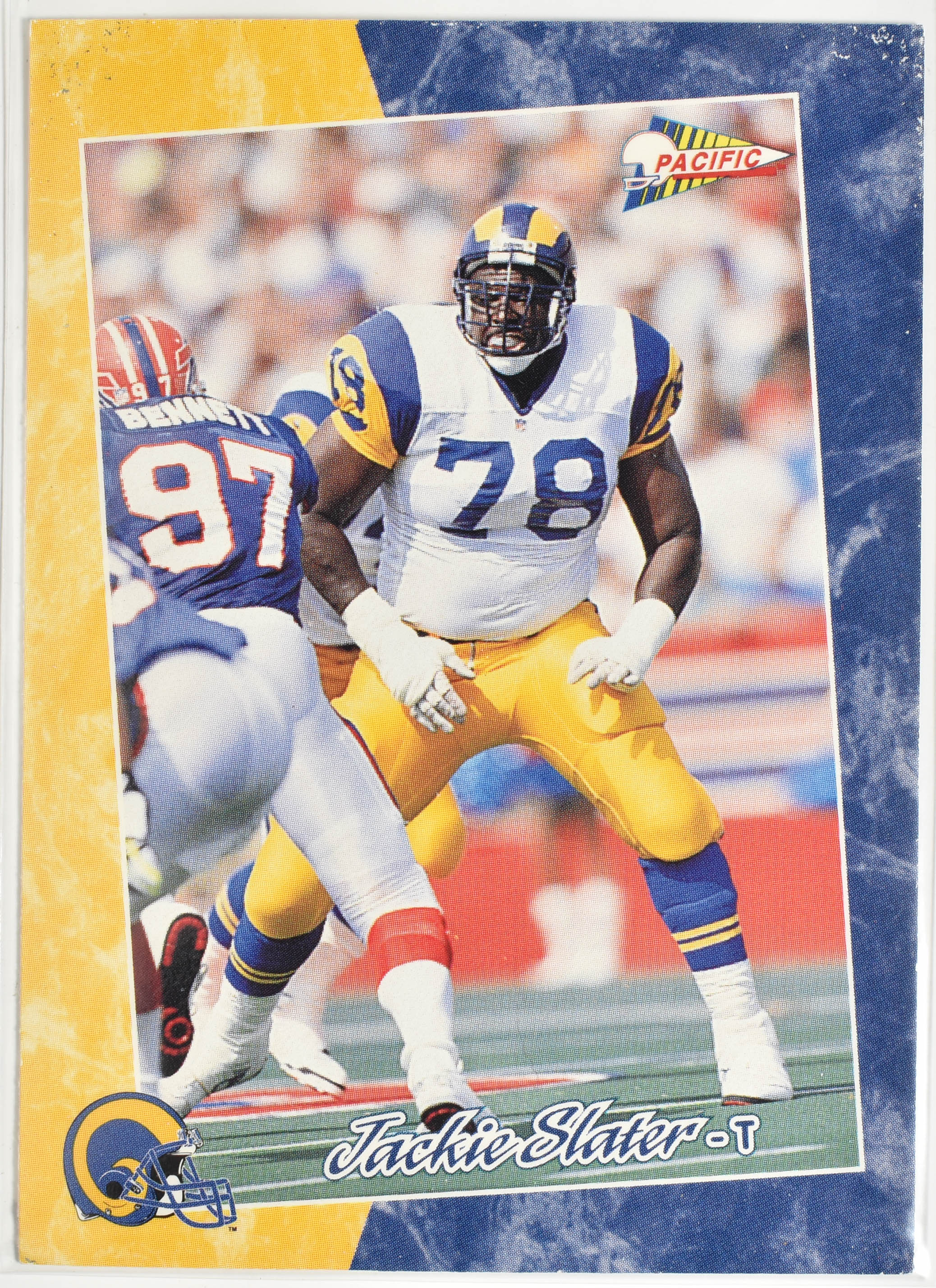 Jackie Slater 192 Pacific 1993 Rams Football Card