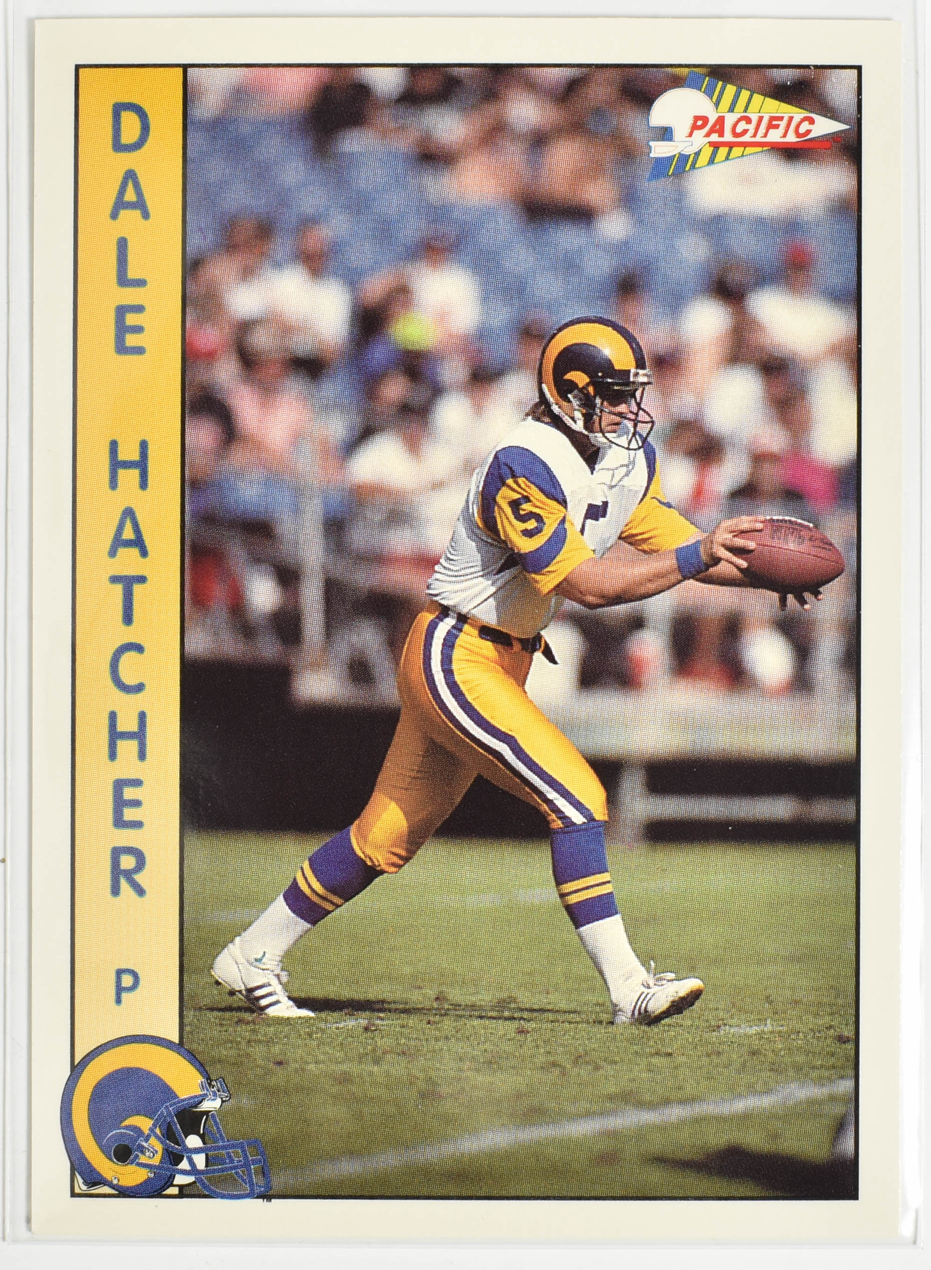 Dale Hatcher 159 Pacific 1992 Rams Football Card