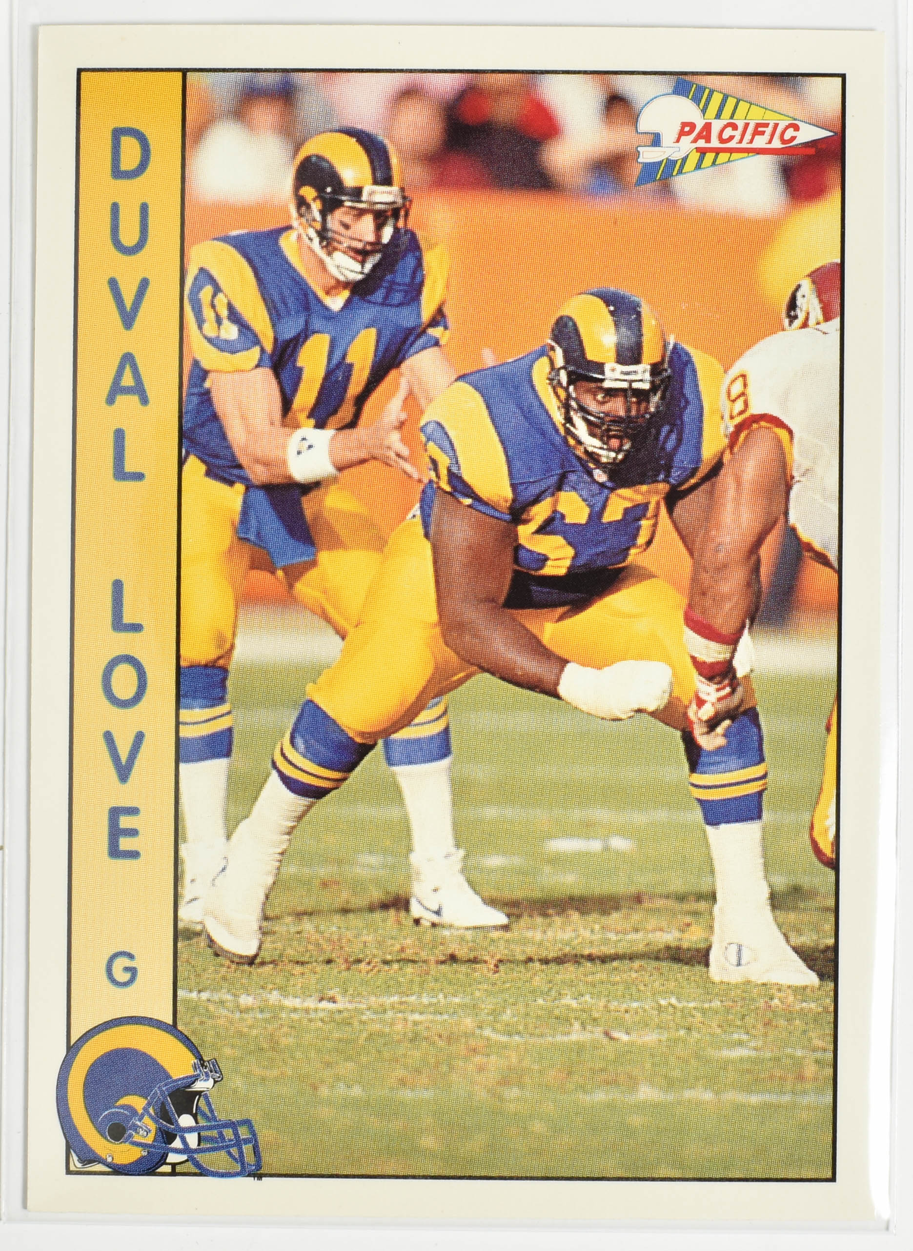 Duval Love 160 Pacific 1992 Rams Football Card