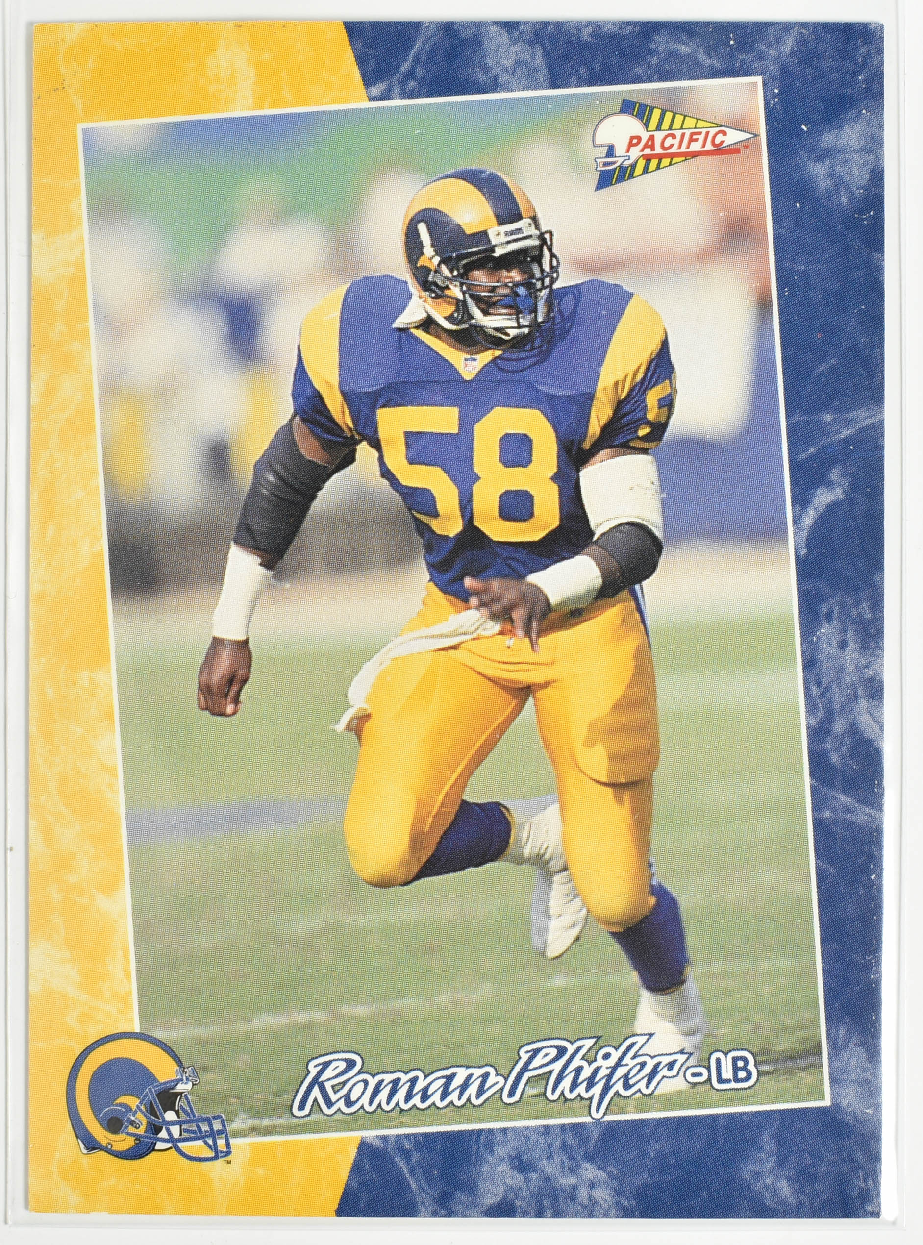 Roman Phifer 196 Pacific 1993 Rams Football Card
