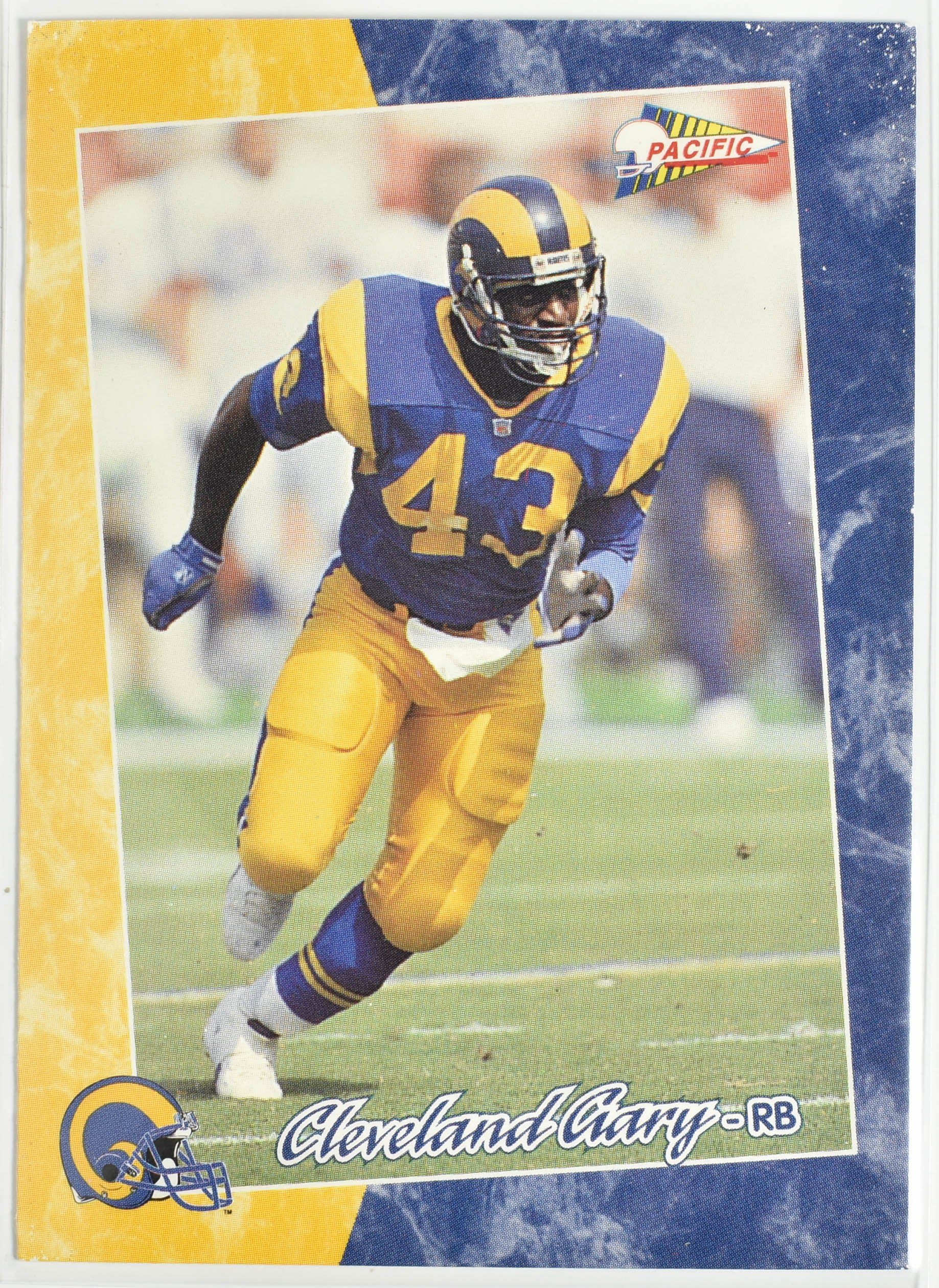 Cleveland Gary 189 1993 Pacific Rams Football Card