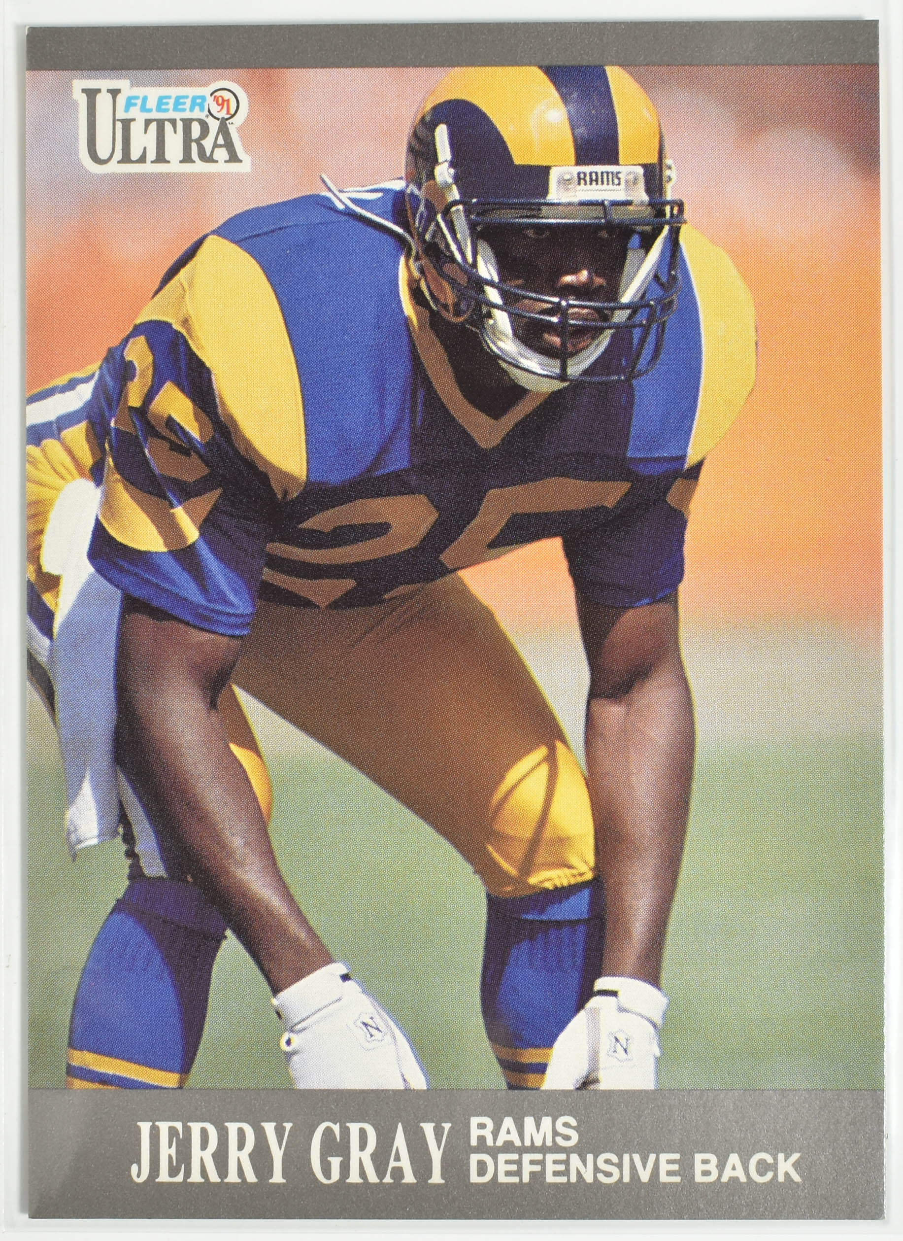 Jerry Gray 188 Fleer 1991 Rams Football Card