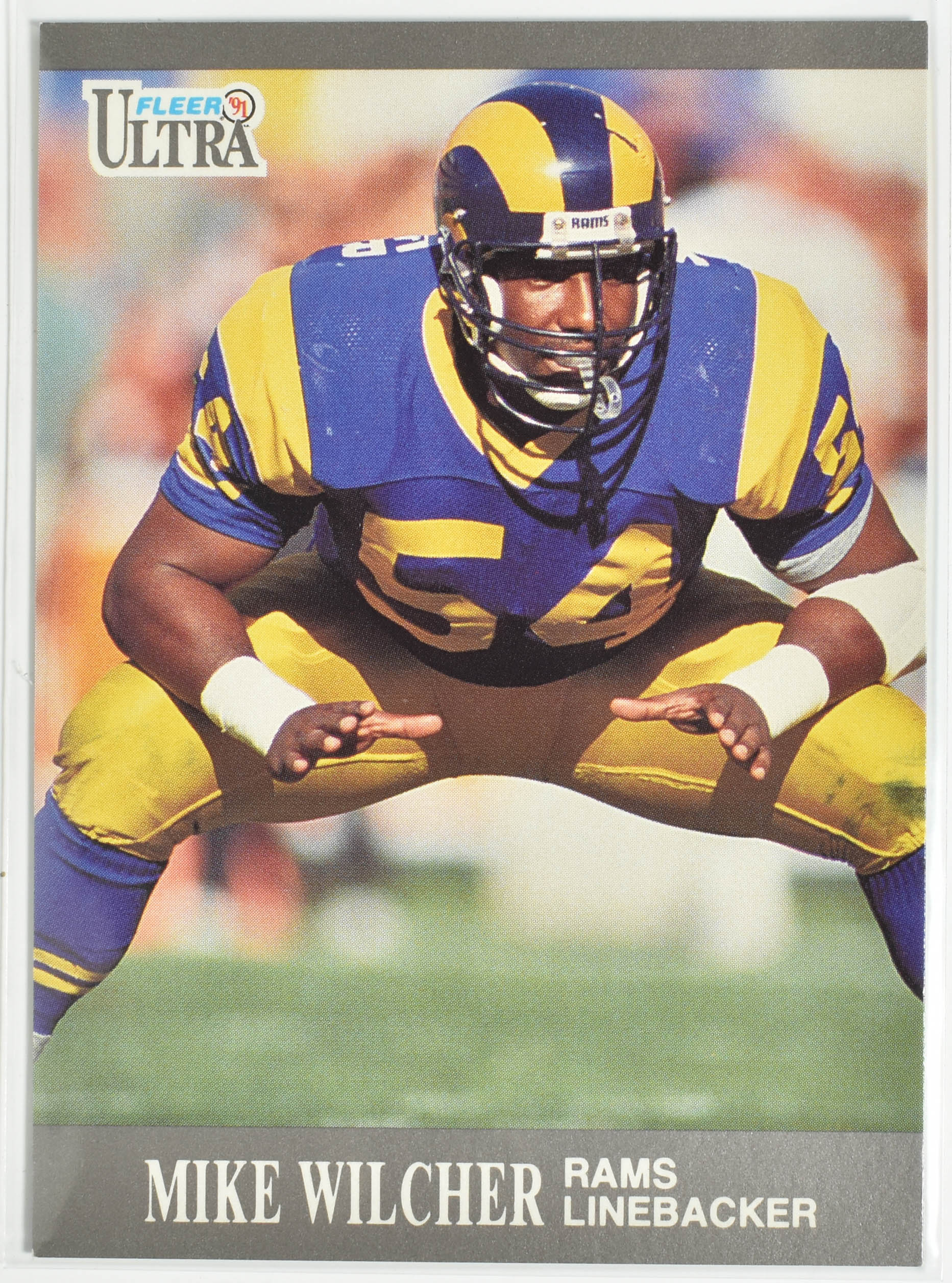Mike Wilcher 190 Fleer 1991 Rams Football Card