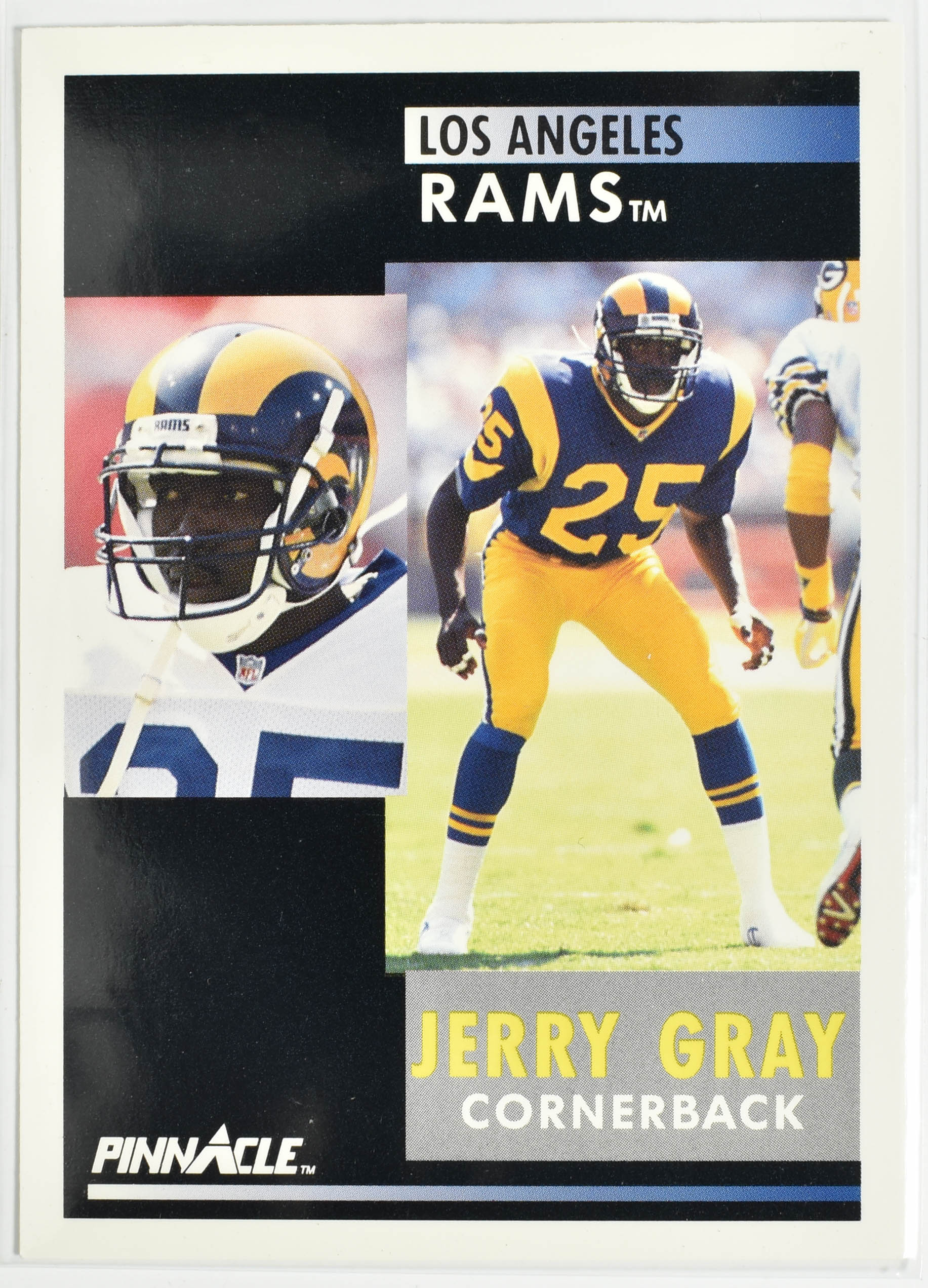 Jerry Gray 46 Pinnacle Score 1991 Rams Football Card