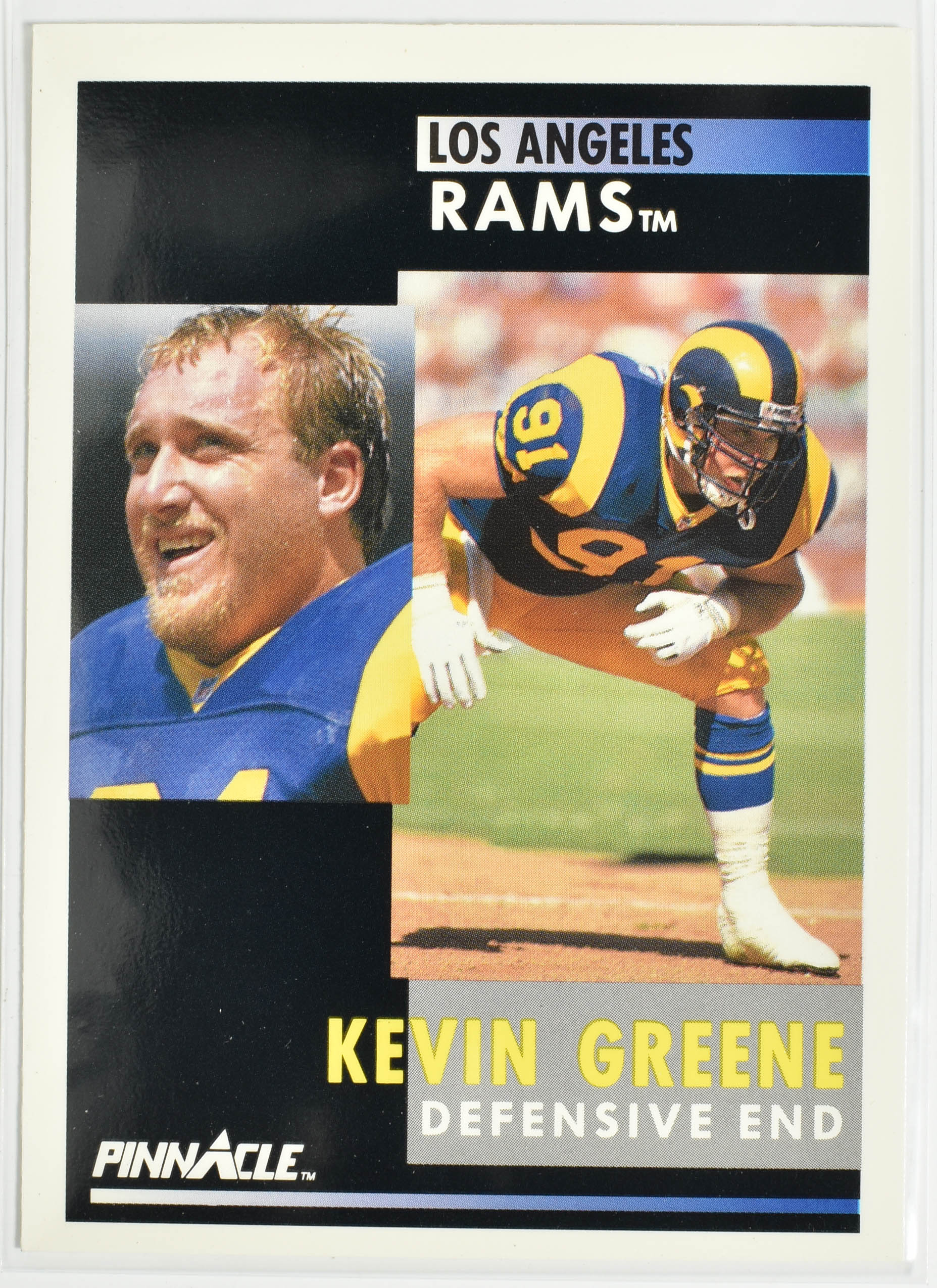 Kevin Greene 128 Pinnacle 1991 Score Rams Football Card