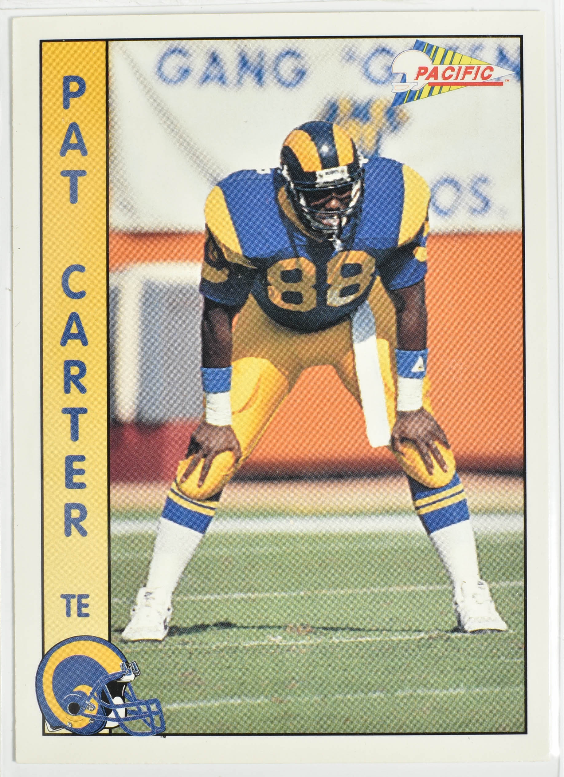 Pat Carter 487 Pacific 1992 Rams Football Card