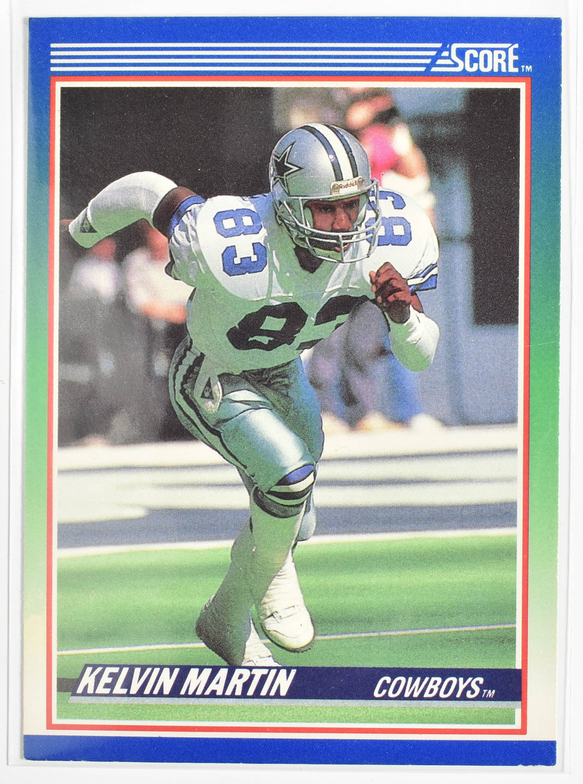 Kelvin Martin 82 Score Cowboys Football Card 1990