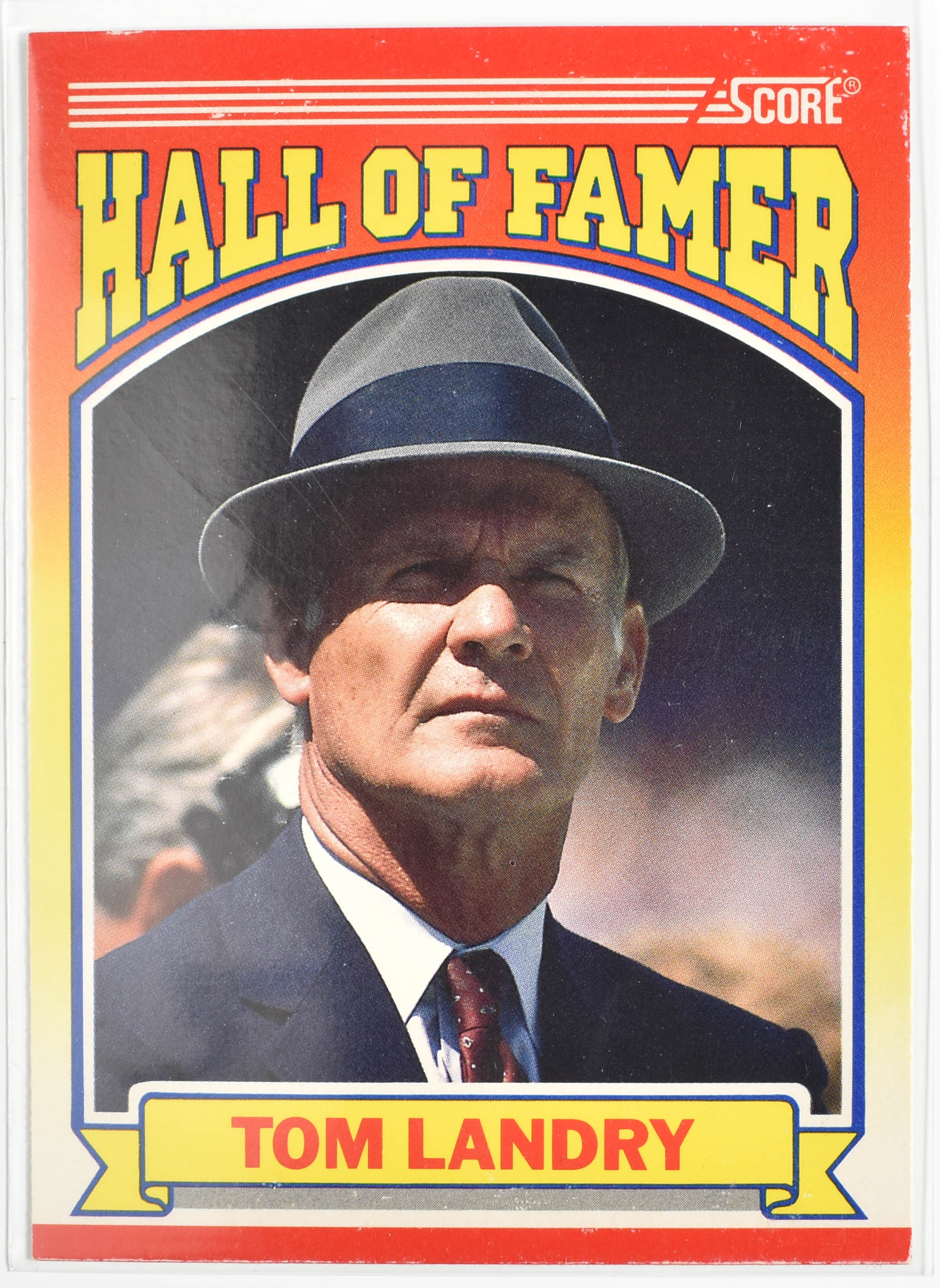Tom Landry 597 Score 1990 Dallas Cowboys Football Card