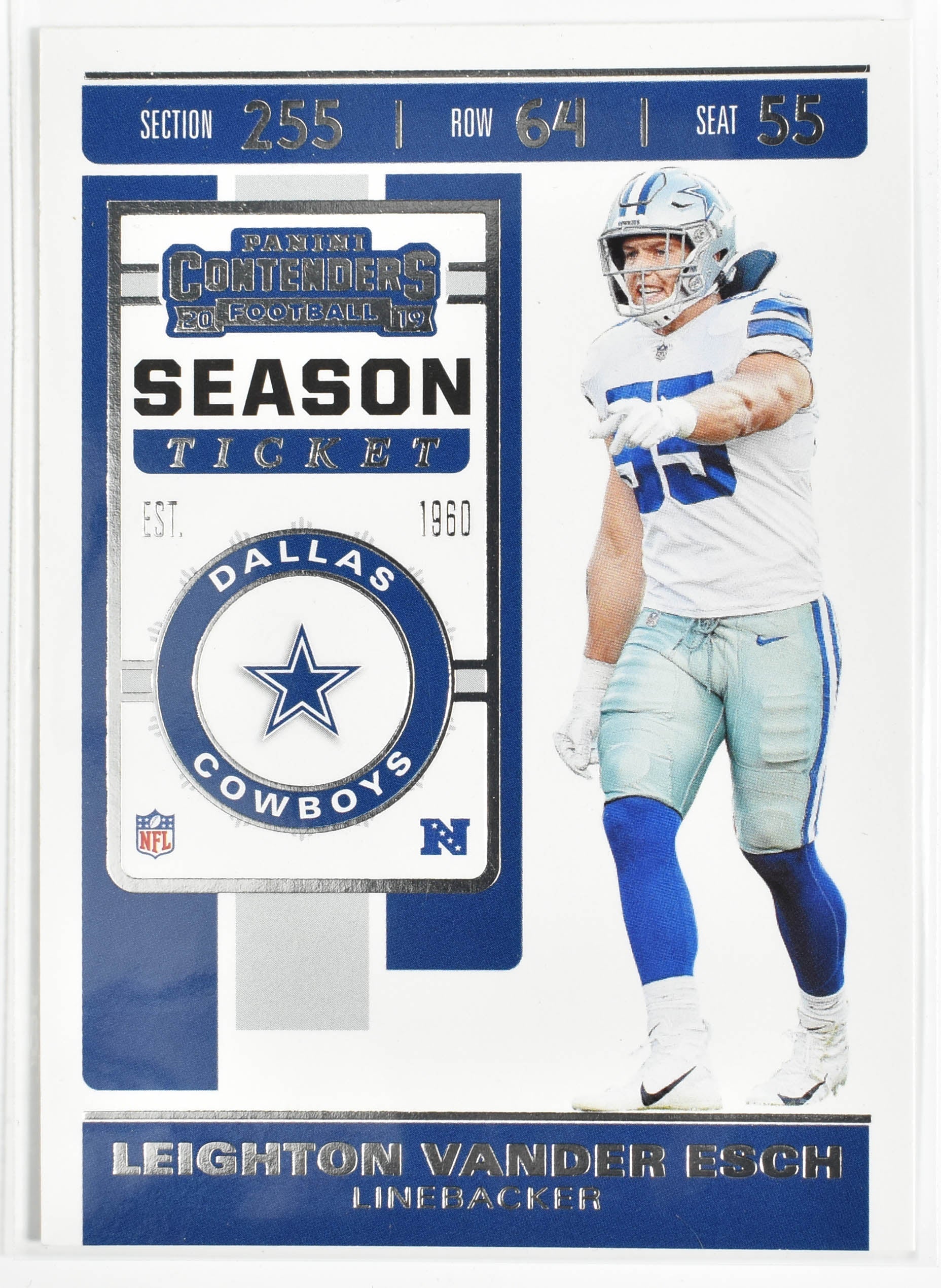 Leighton Vander Esch 56 Contenders Football 2019 Dollas Cowboys